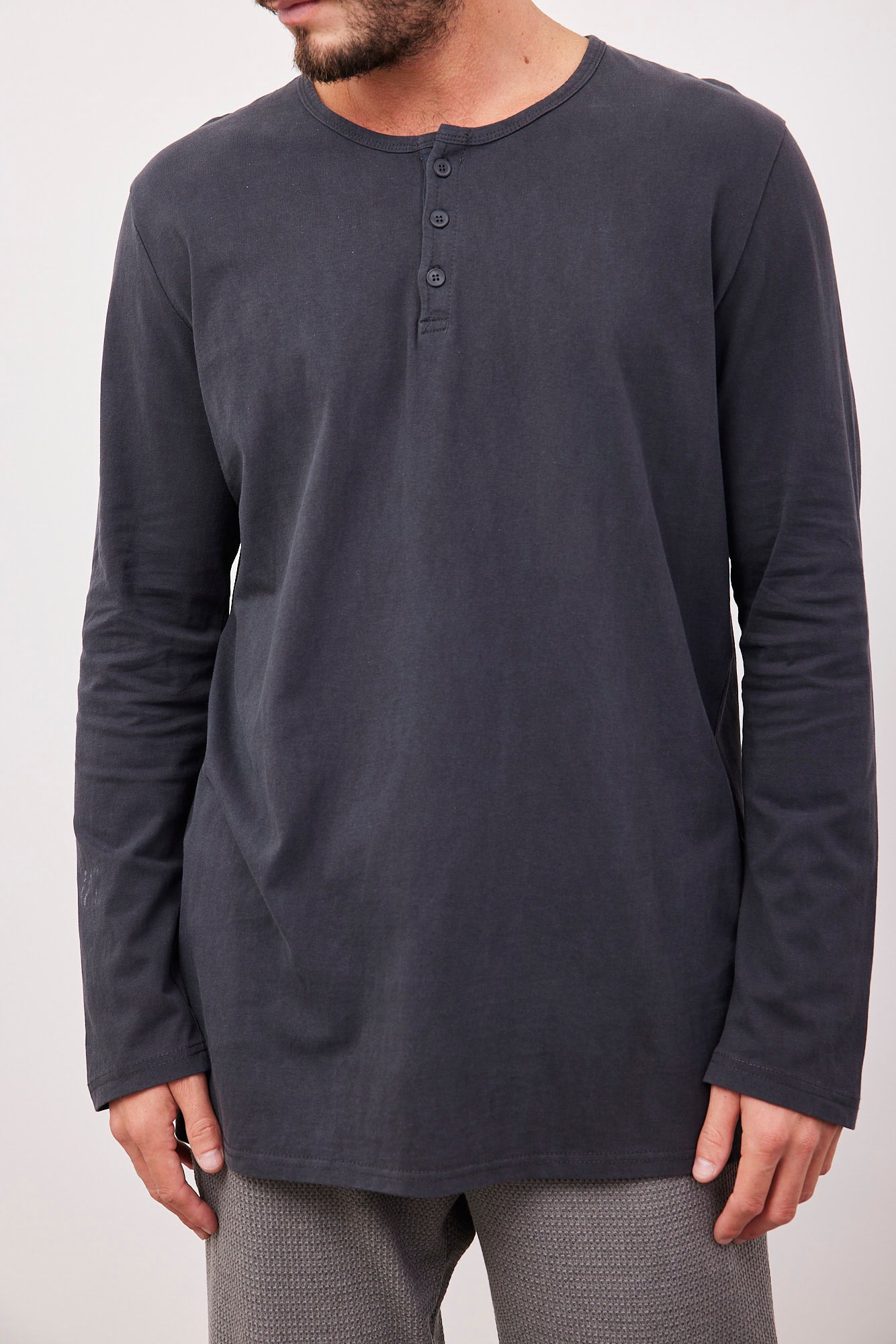 חולצת ווש ארוכה בשילוב כפתורים - ITAY BRANDS