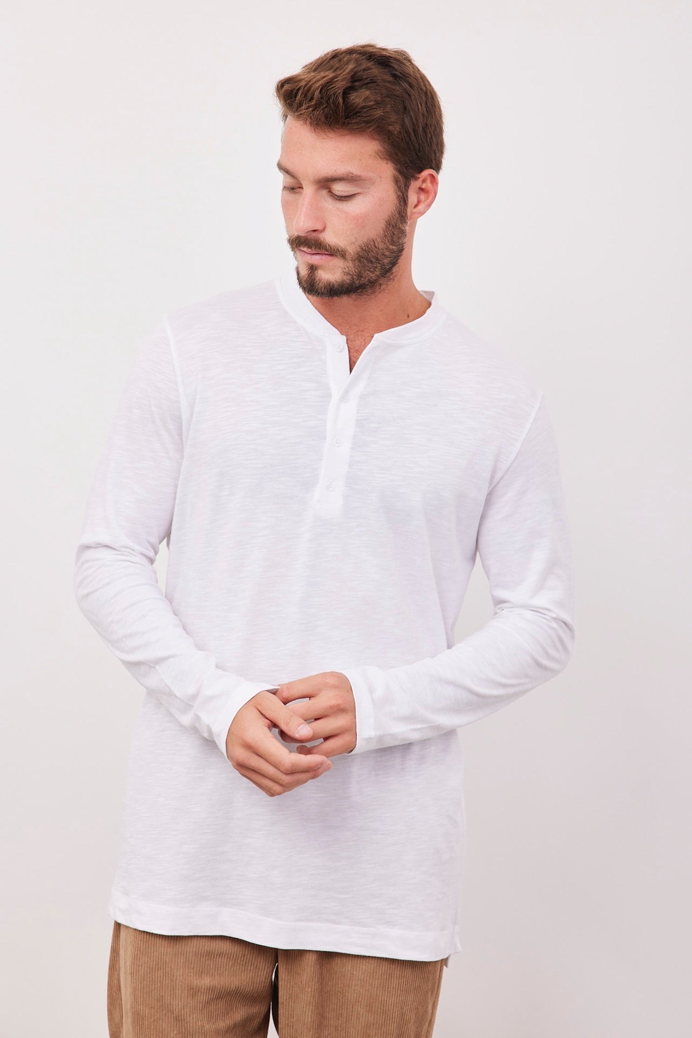 חולצת מלאנז׳ בשילוב כפתורים - ITAY BRANDS