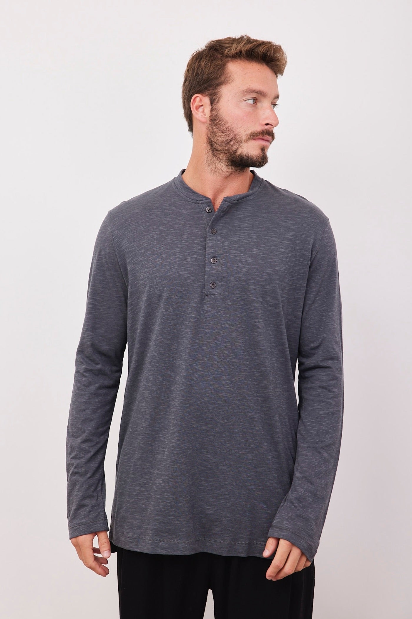 חולצת מלאנז׳ בשילוב כפתורים - ITAY BRANDS