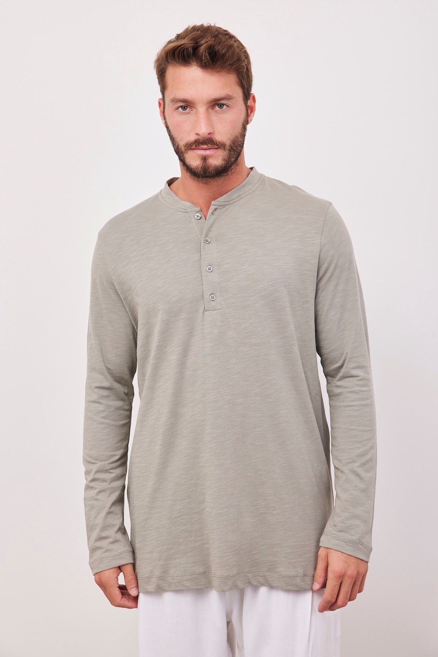 חולצת מלאנז׳ בשילוב כפתורים - ITAY BRANDS