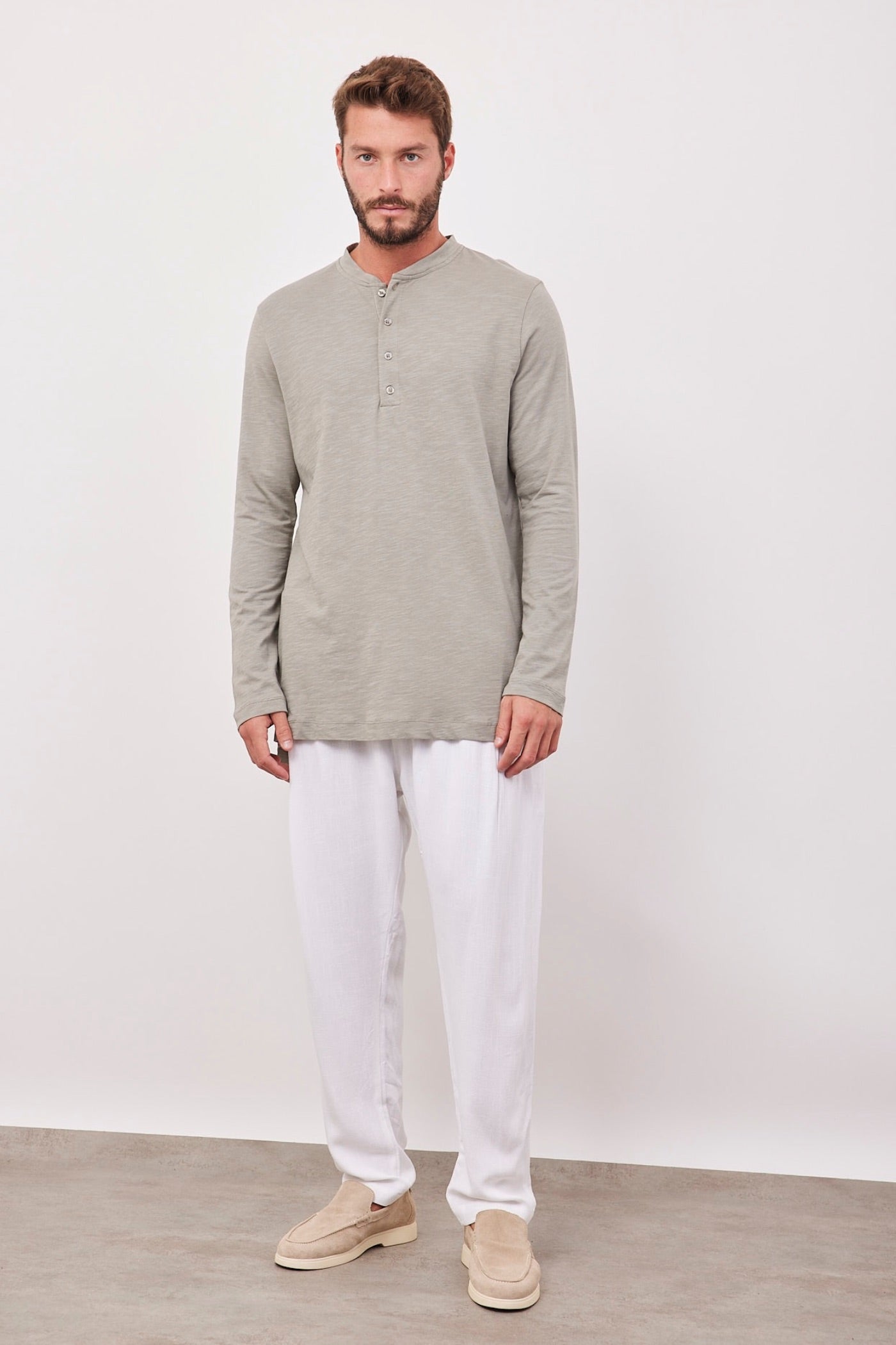 חולצת מלאנז׳ בשילוב כפתורים - ITAY BRANDS