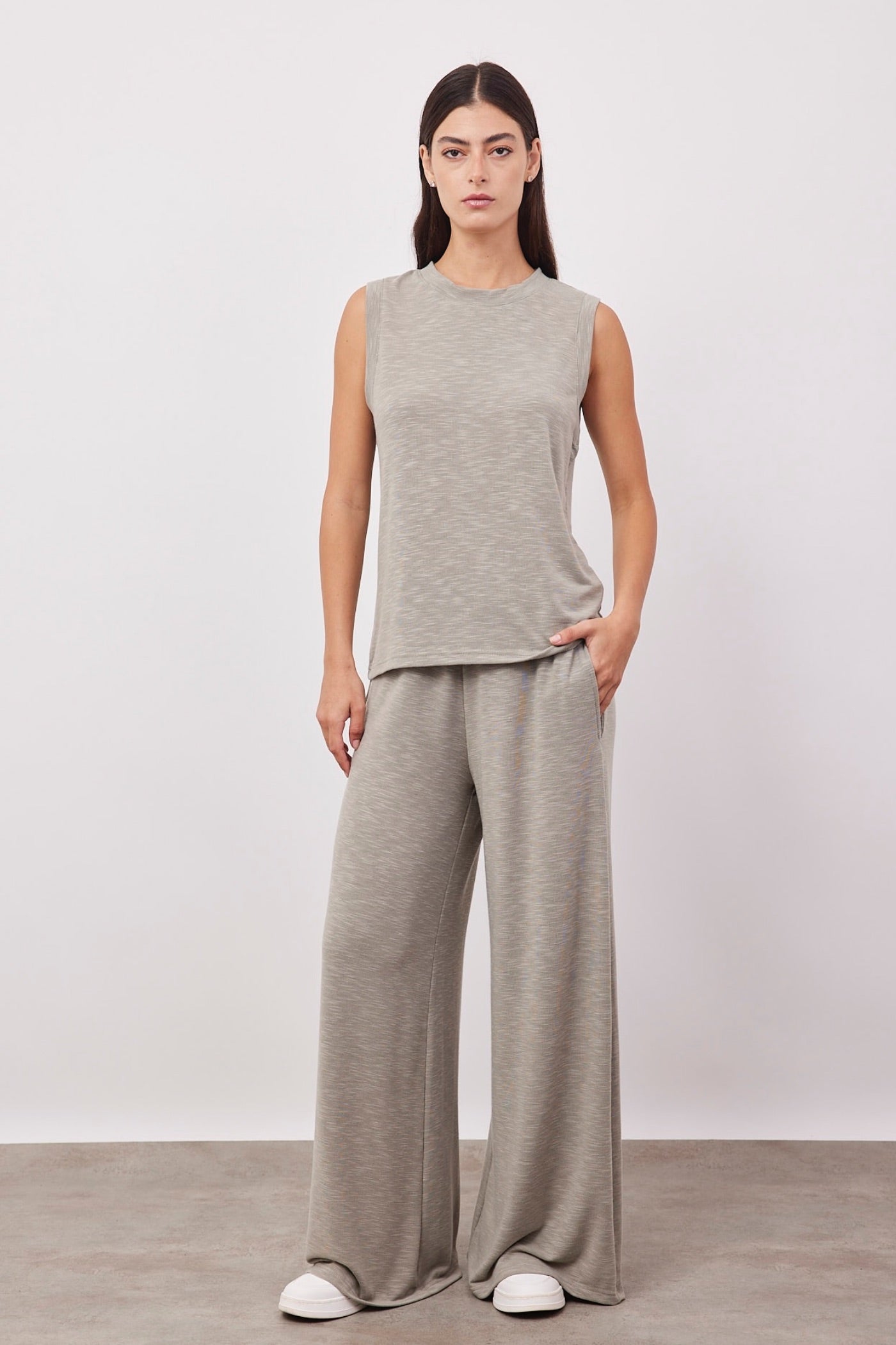 חליפת גופיה מבד מלאנז׳ נשפך - ITAY BRANDS