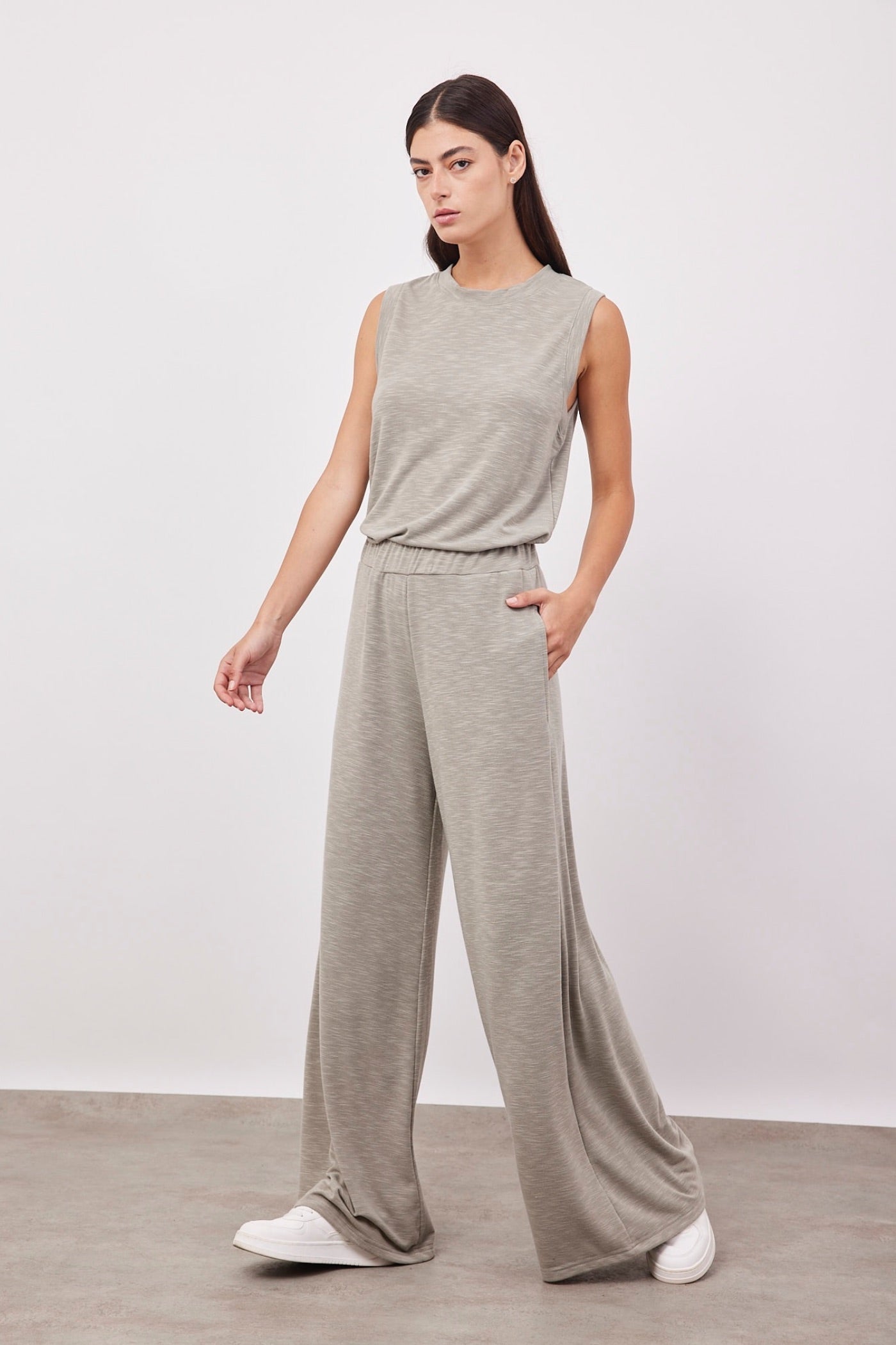 חליפת גופיה מבד מלאנז׳ נשפך - ITAY BRANDS