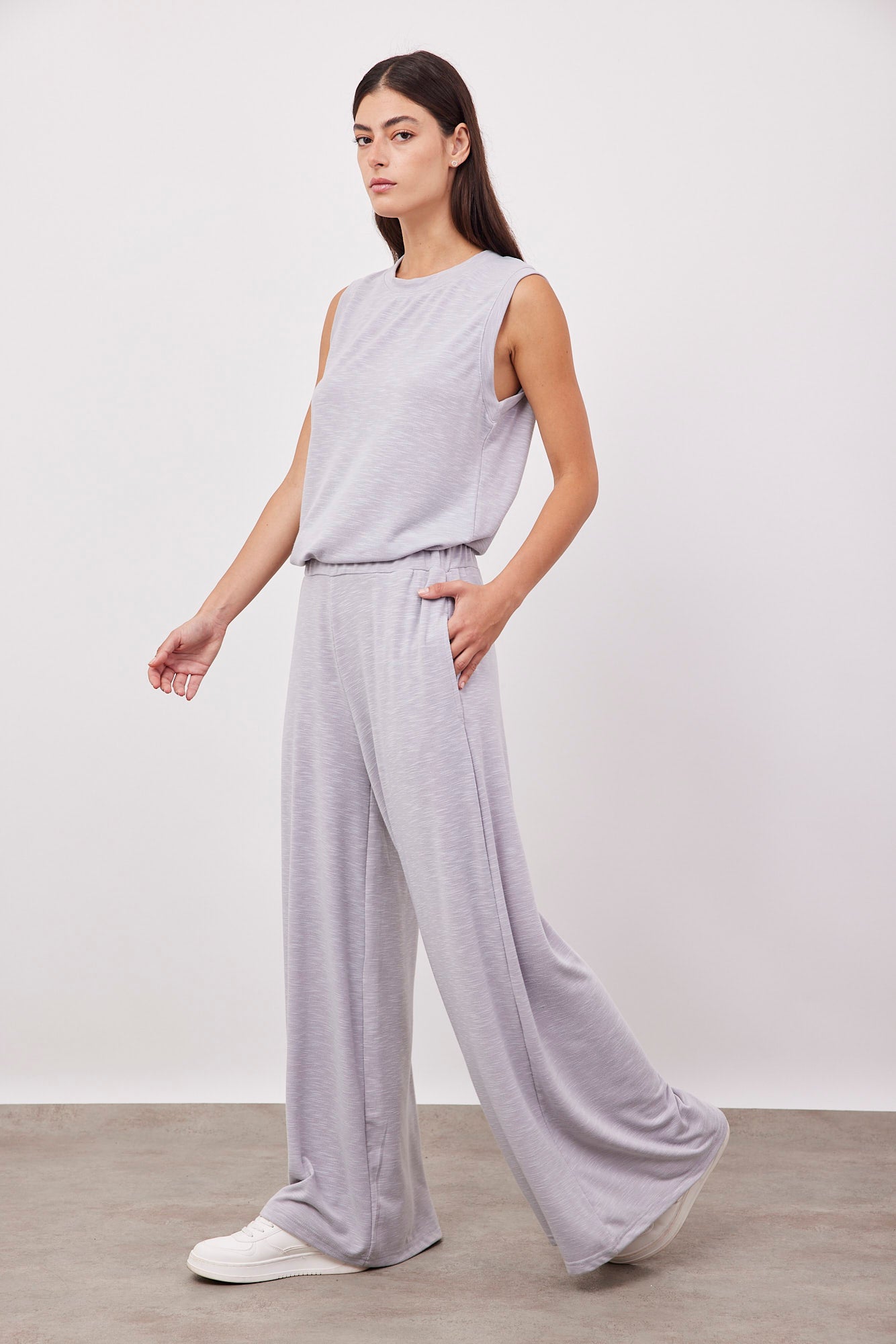 חליפת גופיה מבד מלאנז׳ נשפך - ITAY BRANDS