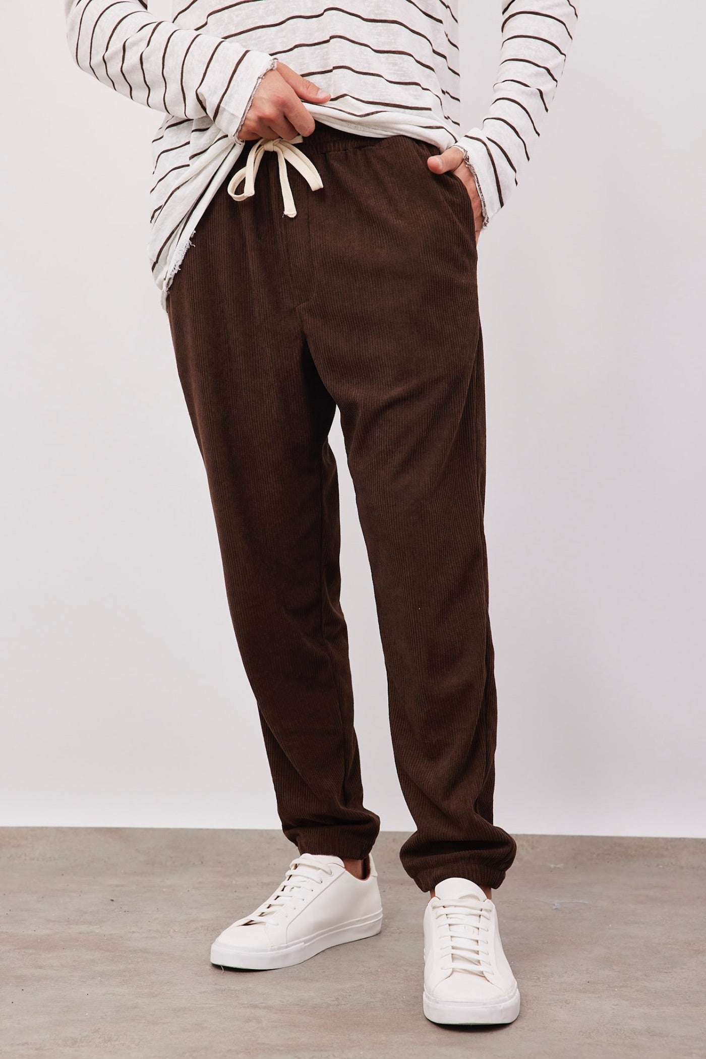 מכנסי קורדרוי ארוכים עם גומי - ITAY BRANDS