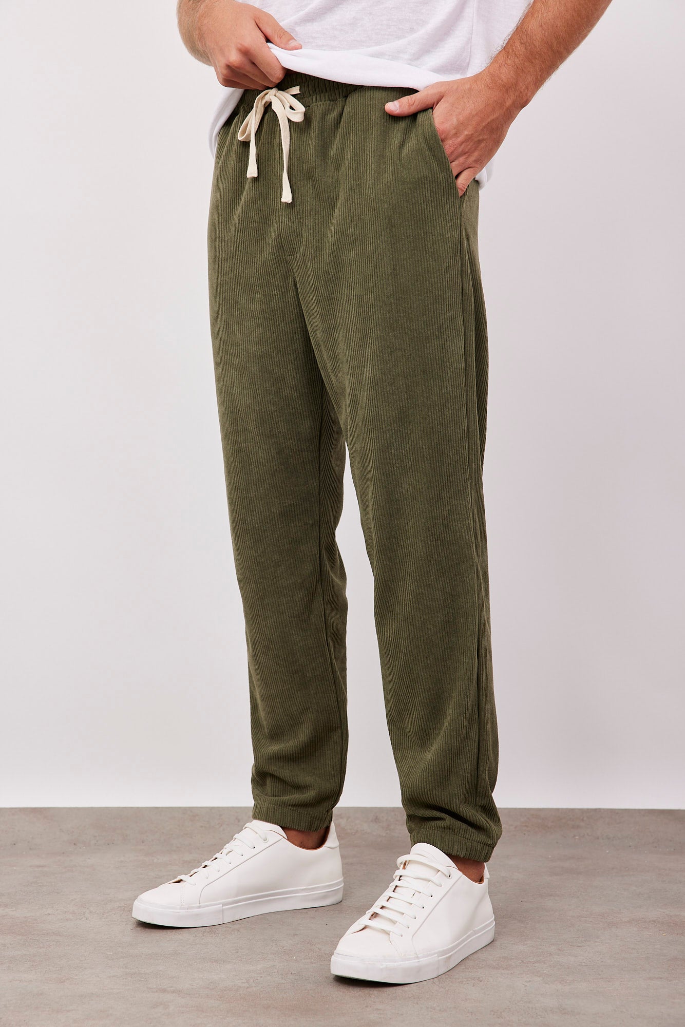 מכנסי קורדרוי ארוכים עם גומי - ITAY BRANDS