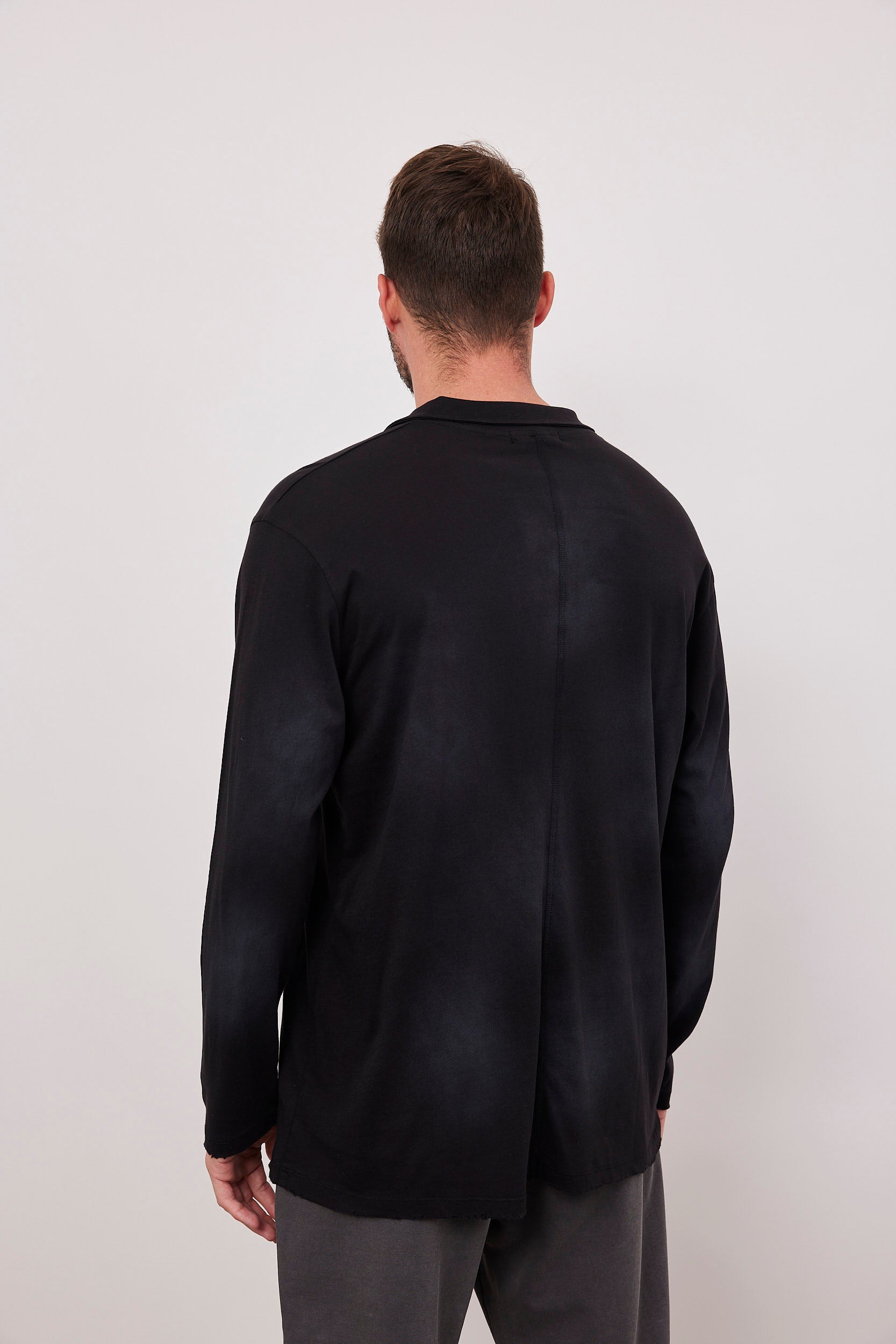 חולצת ווש ארוכה עם צווארון