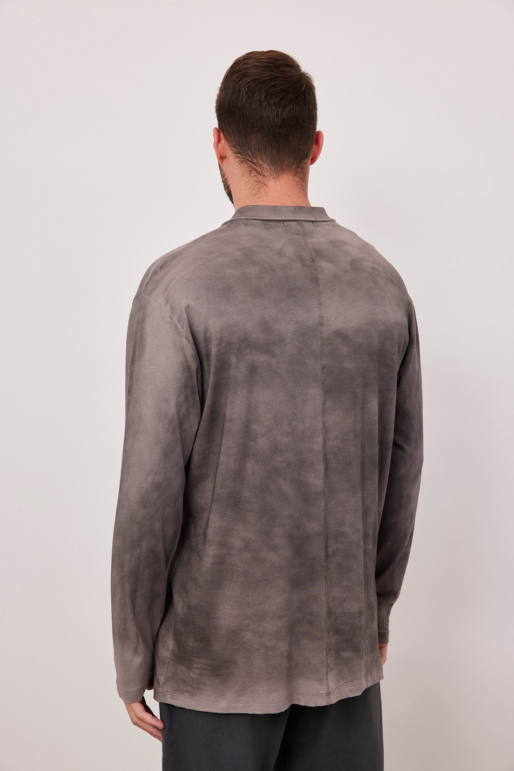 חולצת ווש ארוכה עם צווארון