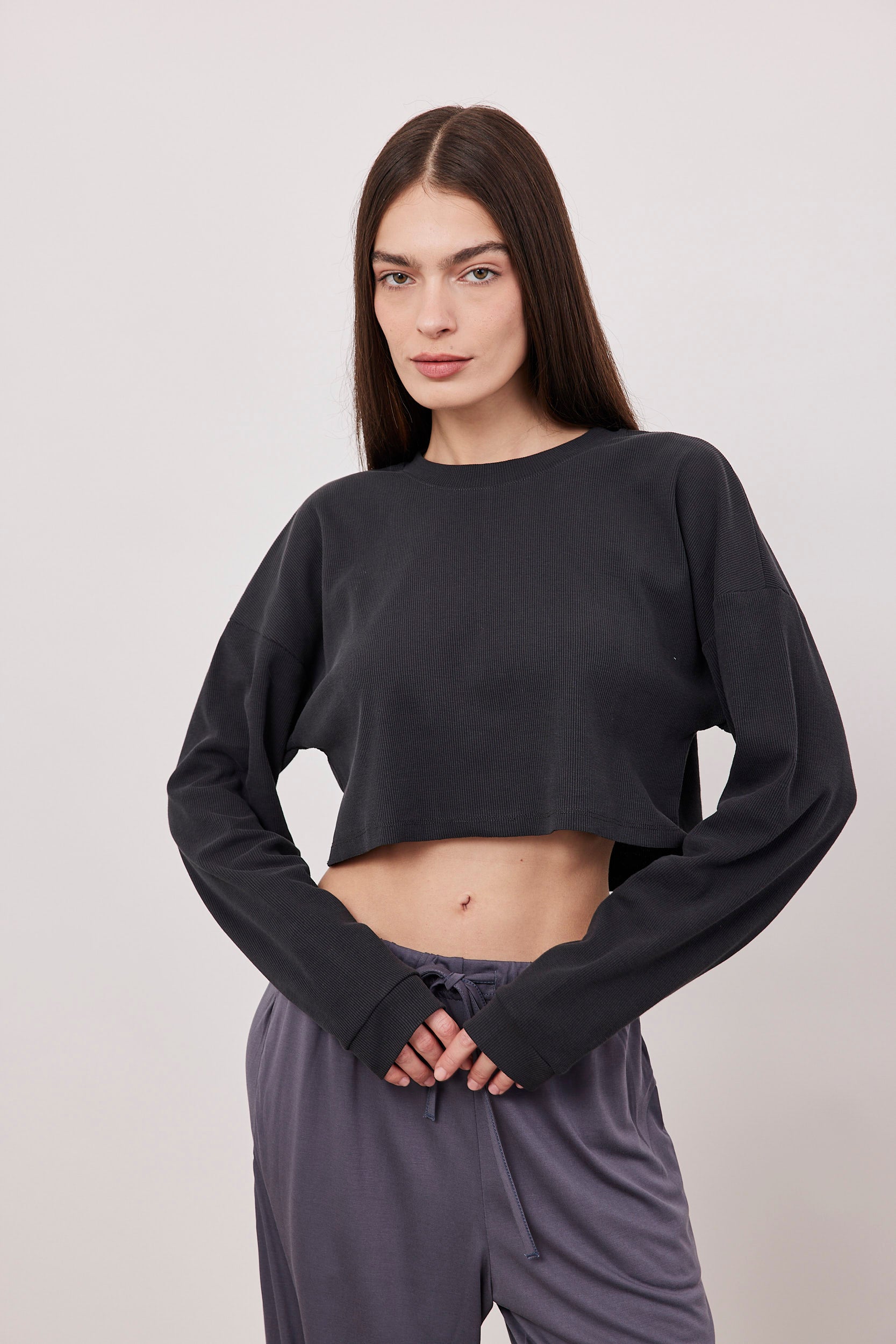 חולצת קרופ ריב ווש