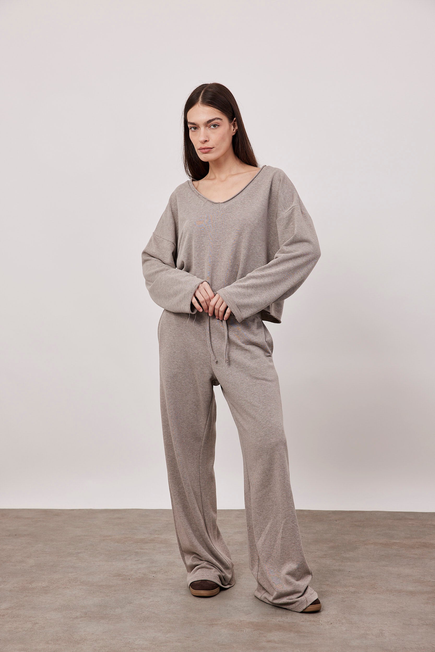 מכנסי פרנץ טרי ארוכים