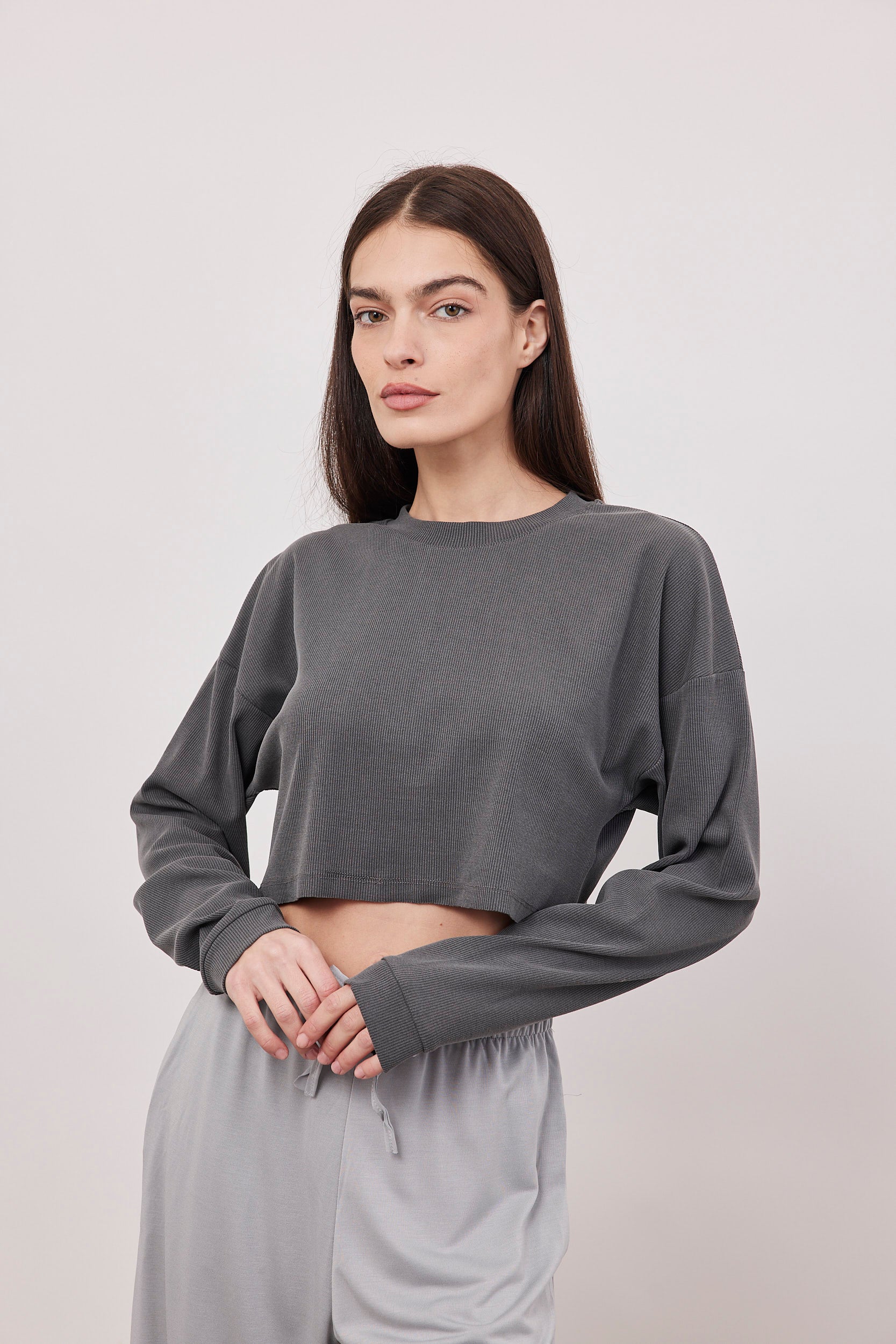 חולצת קרופ ריב ווש