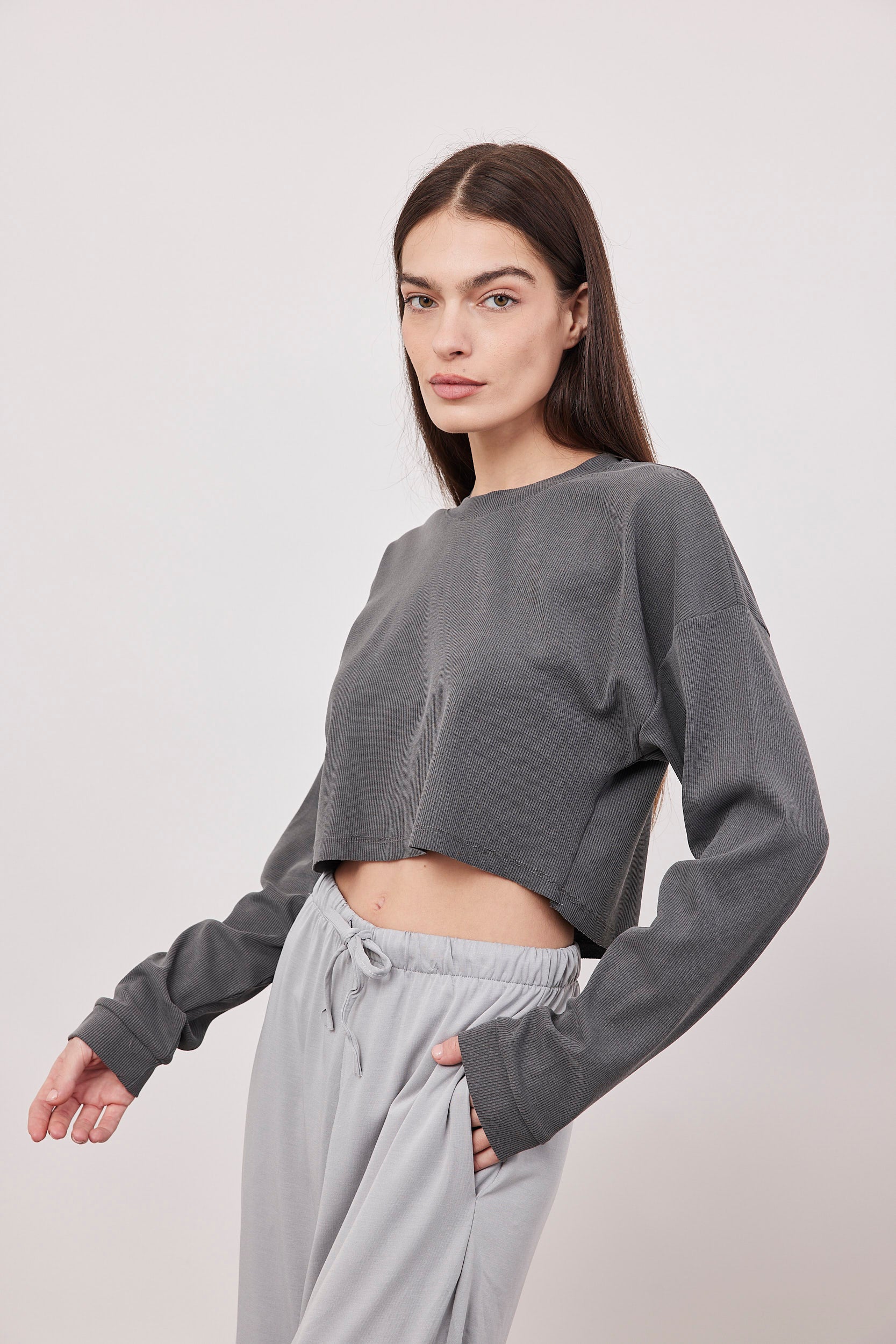 חולצת קרופ ריב ווש