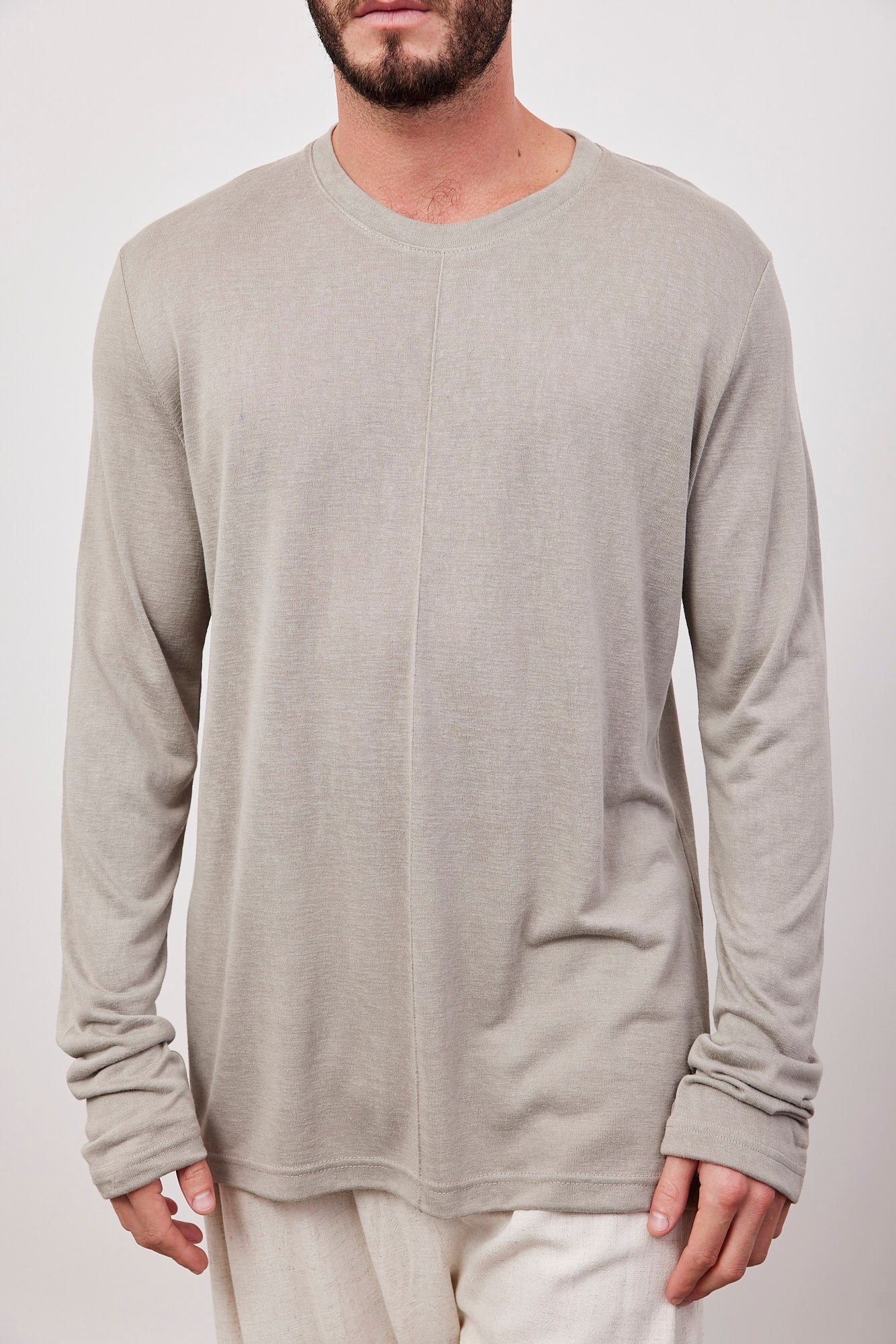 חולצה במראה פשתן עם תיפור קדמי - ITAY BRANDS