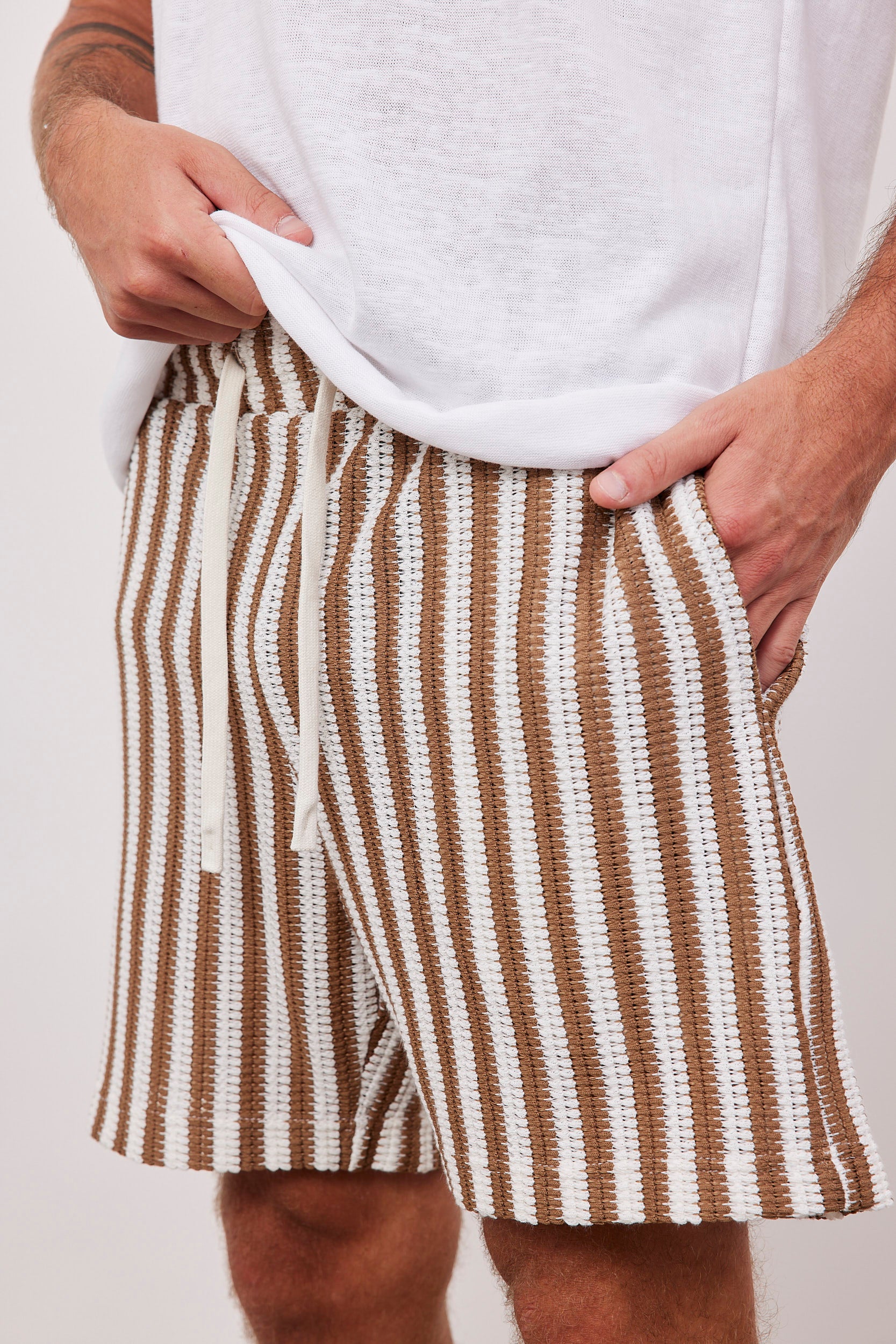 מכנסי קרושה הדפס פסים