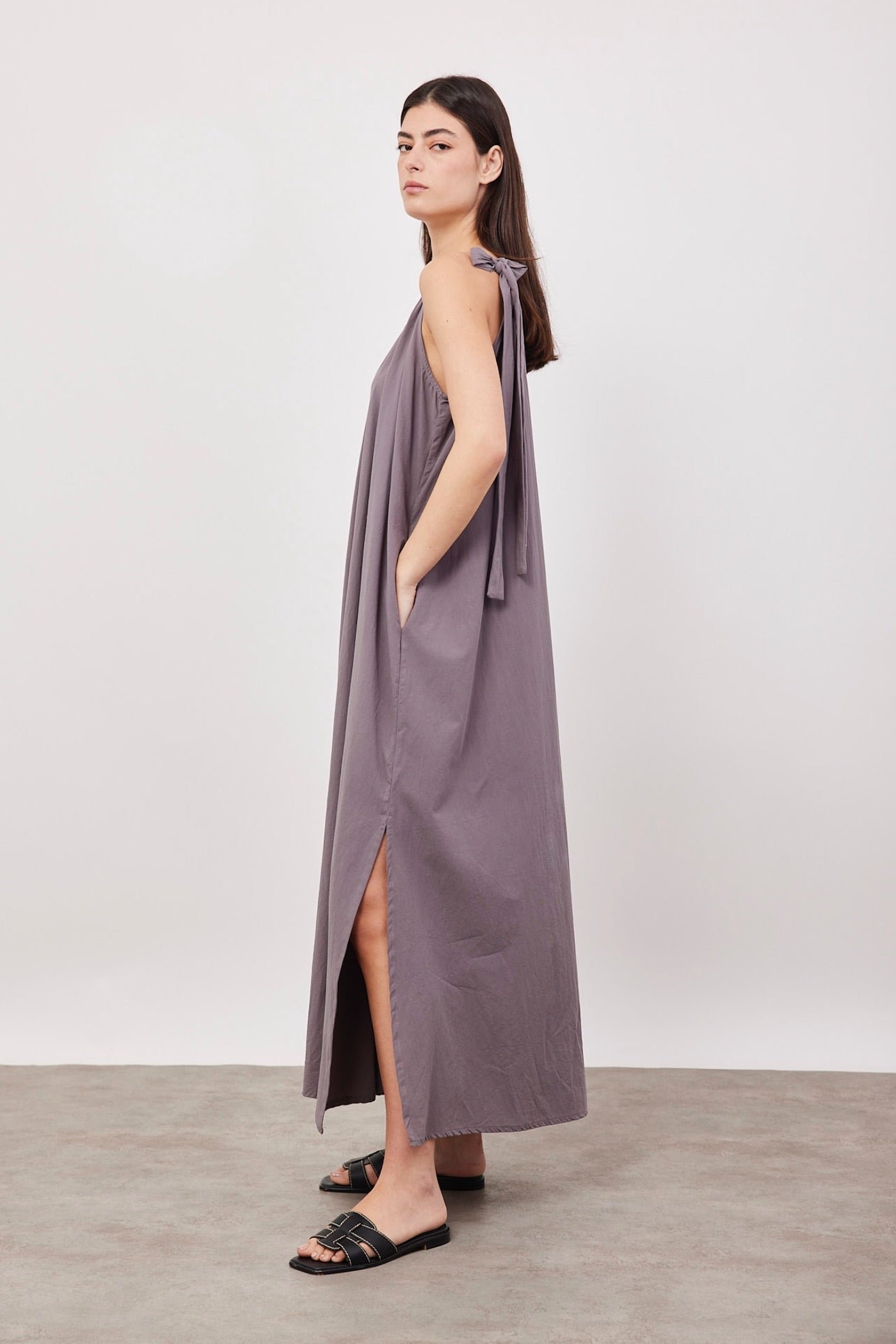 שמלת וואן שולדר בשילוב שסעים - ITAY BRANDS