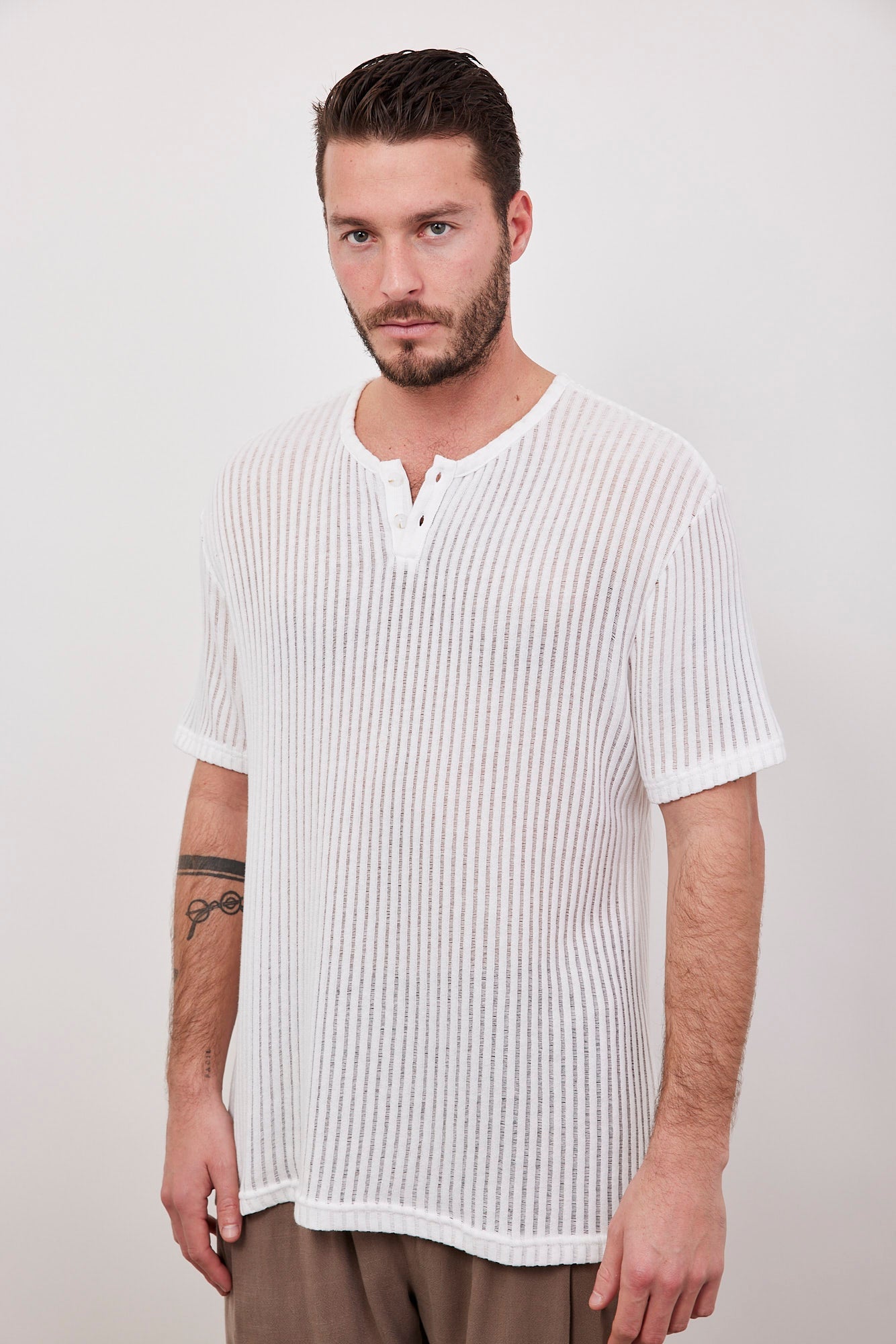 חולצת פסים שקפקפה בשילוב כפתורים - ITAY BRANDS