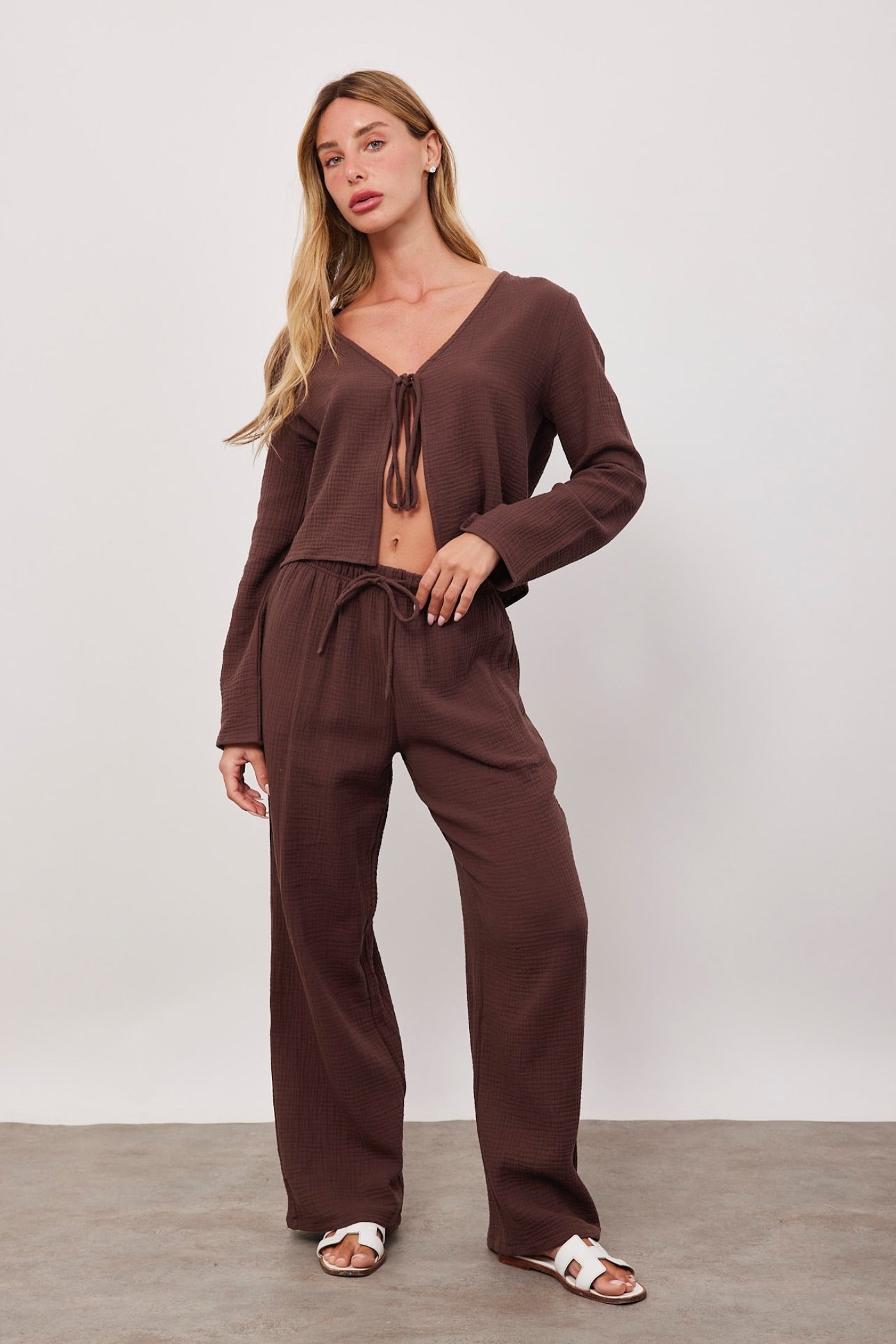 חליפה בשילוב קשירה מבד טטרה - ITAY BRANDS