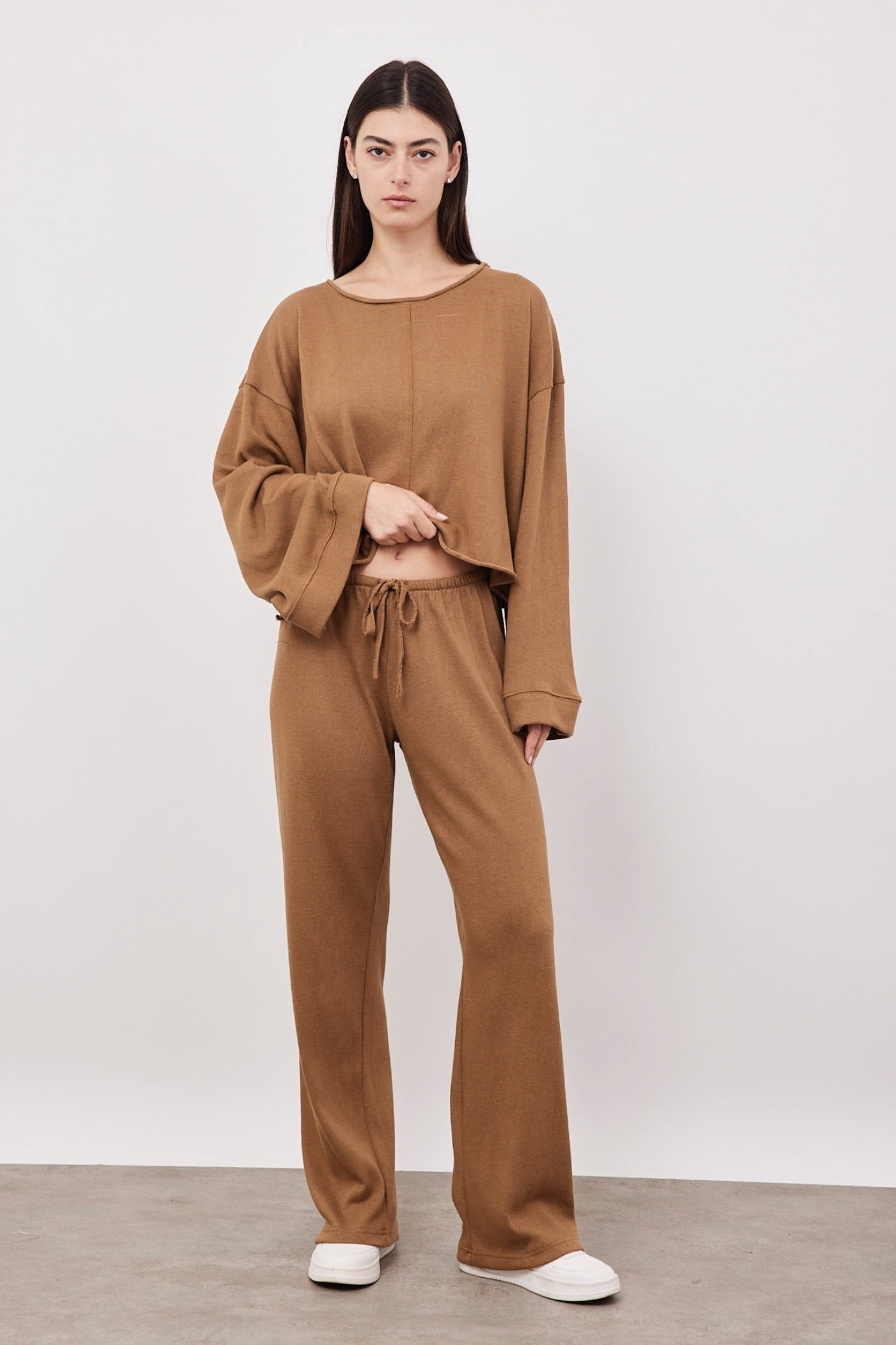 חליפה במראה פשתן עם תיפור קדמי - ITAY BRANDS