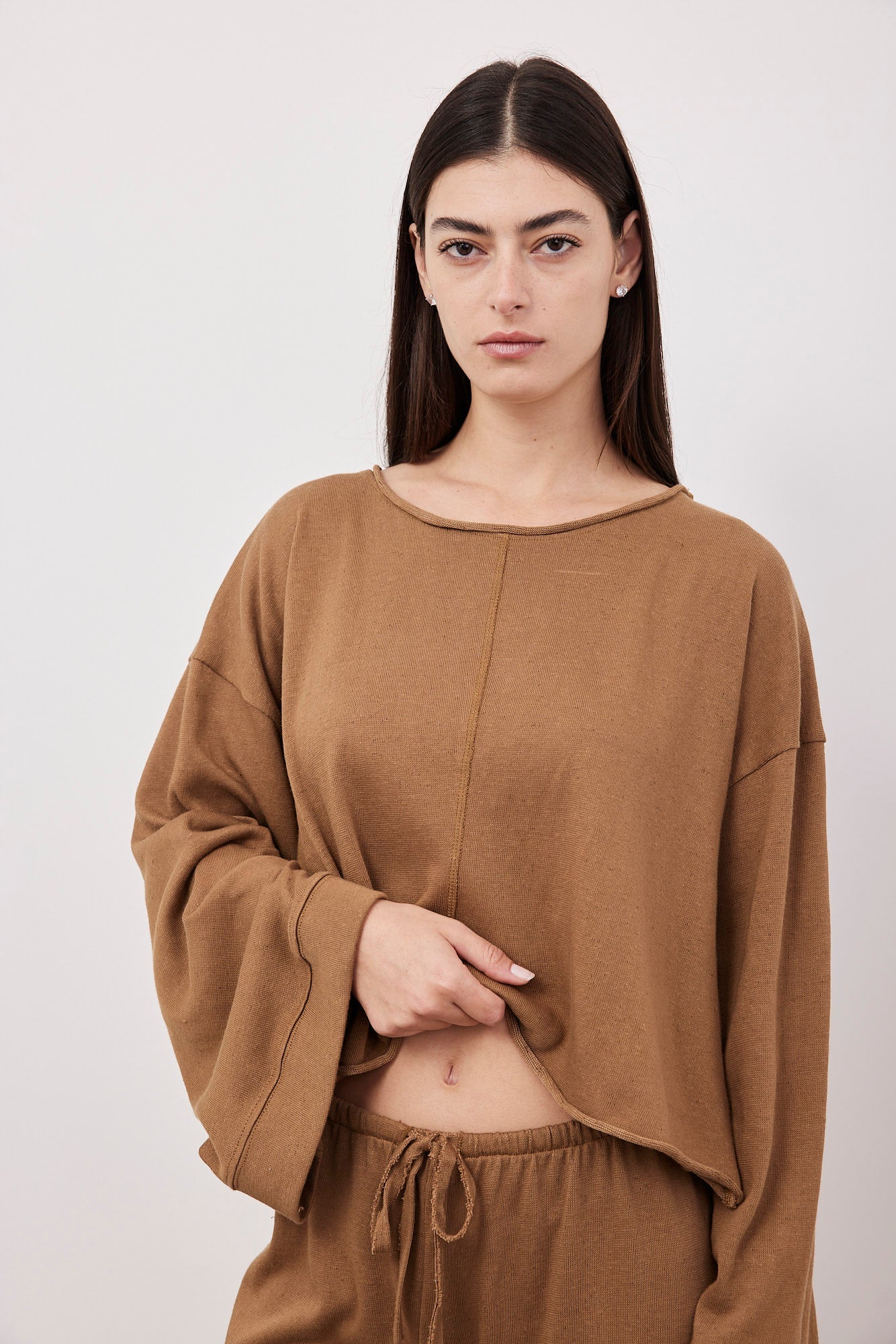 חליפה במראה פשתן עם תיפור קדמי - ITAY BRANDS