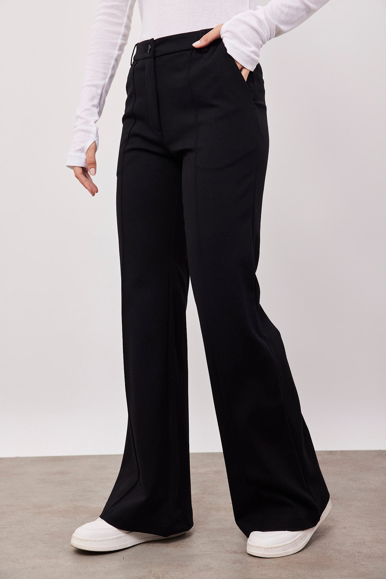 מכנסי ג׳רזי ארוכים עם תיפור קדמי - ITAY BRANDS