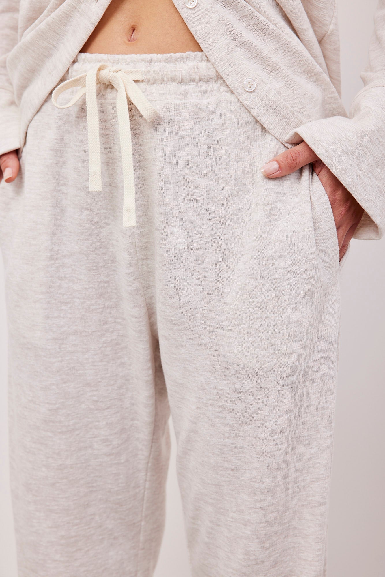 מכנסיים ארוכים במראה פשתן - ITAY BRANDS