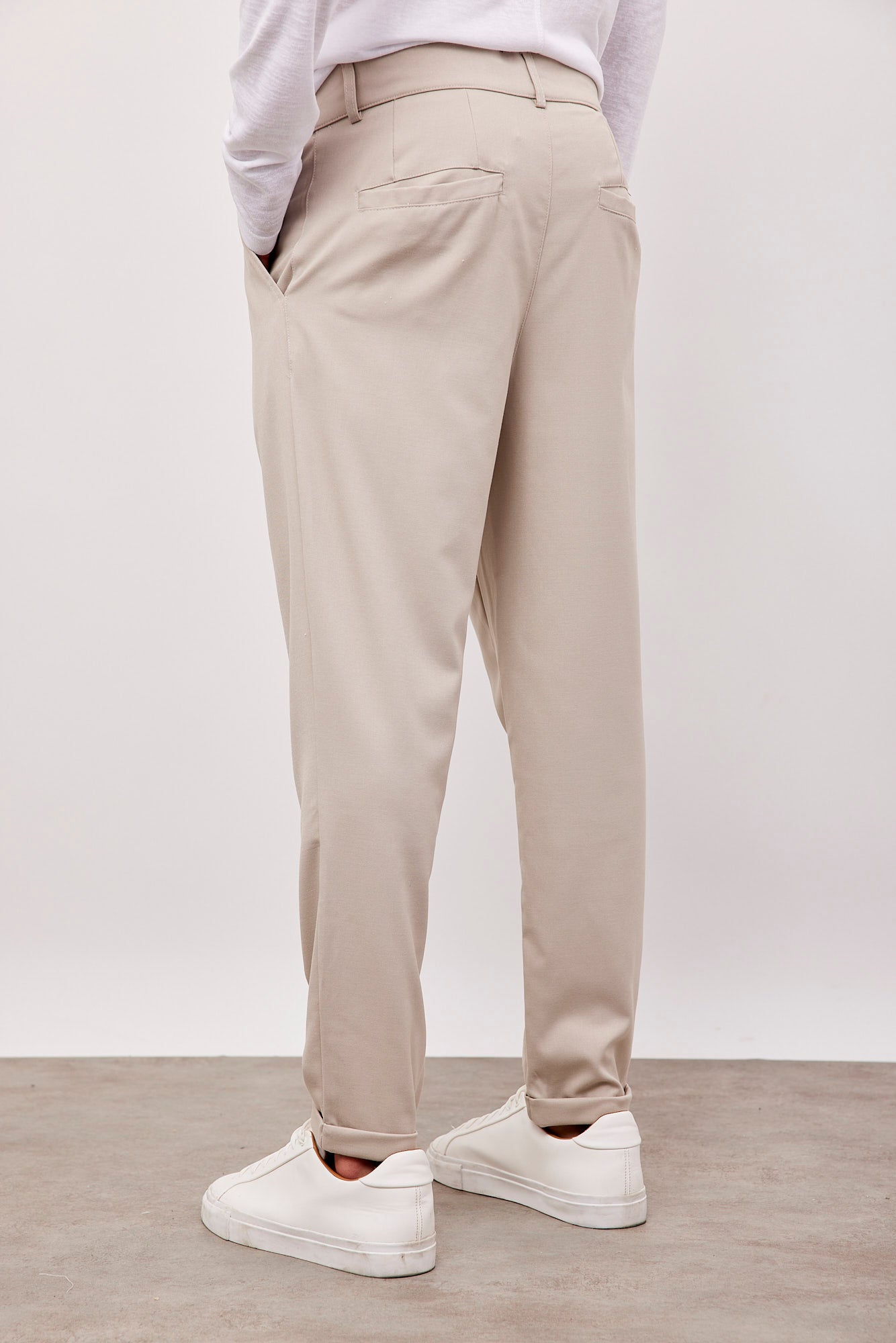 מכנסיים ארוכים מחוייטים בסיומת קיפול - ITAY BRANDS