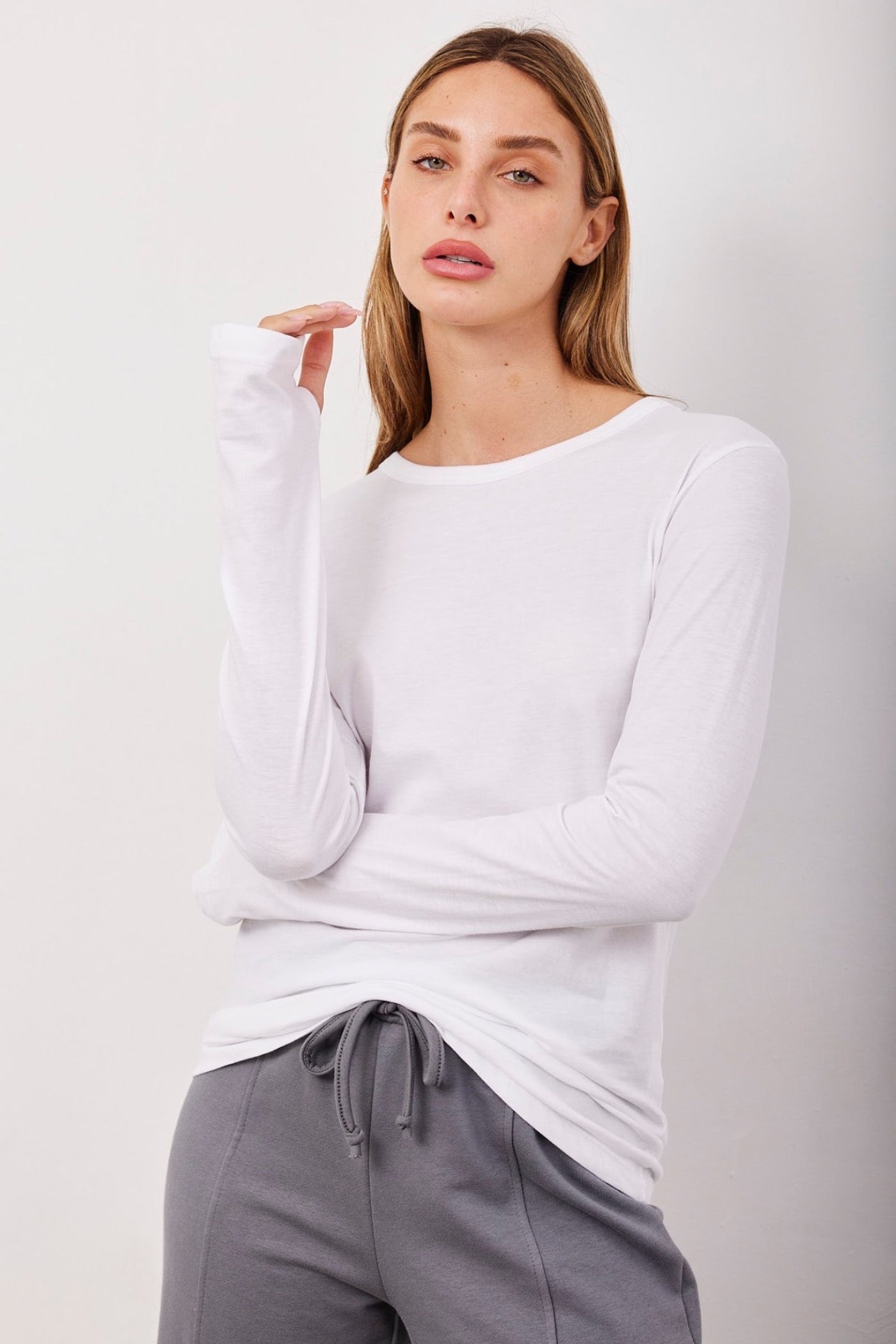 חולצת כותנה ארוכה שרוול כפפה - ITAY BRANDS