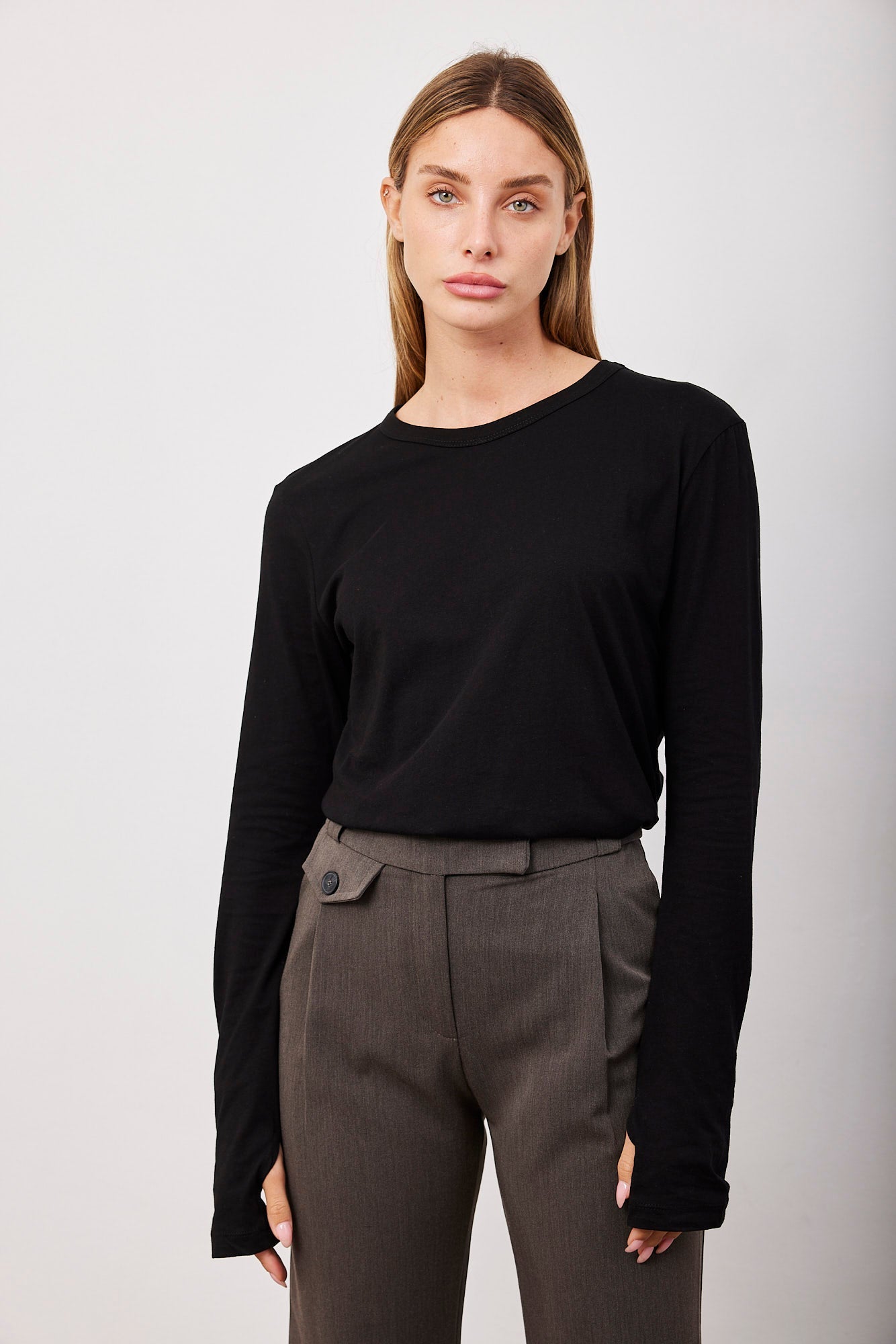 חולצת כותנה ארוכה שרוול כפפה - ITAY BRANDS