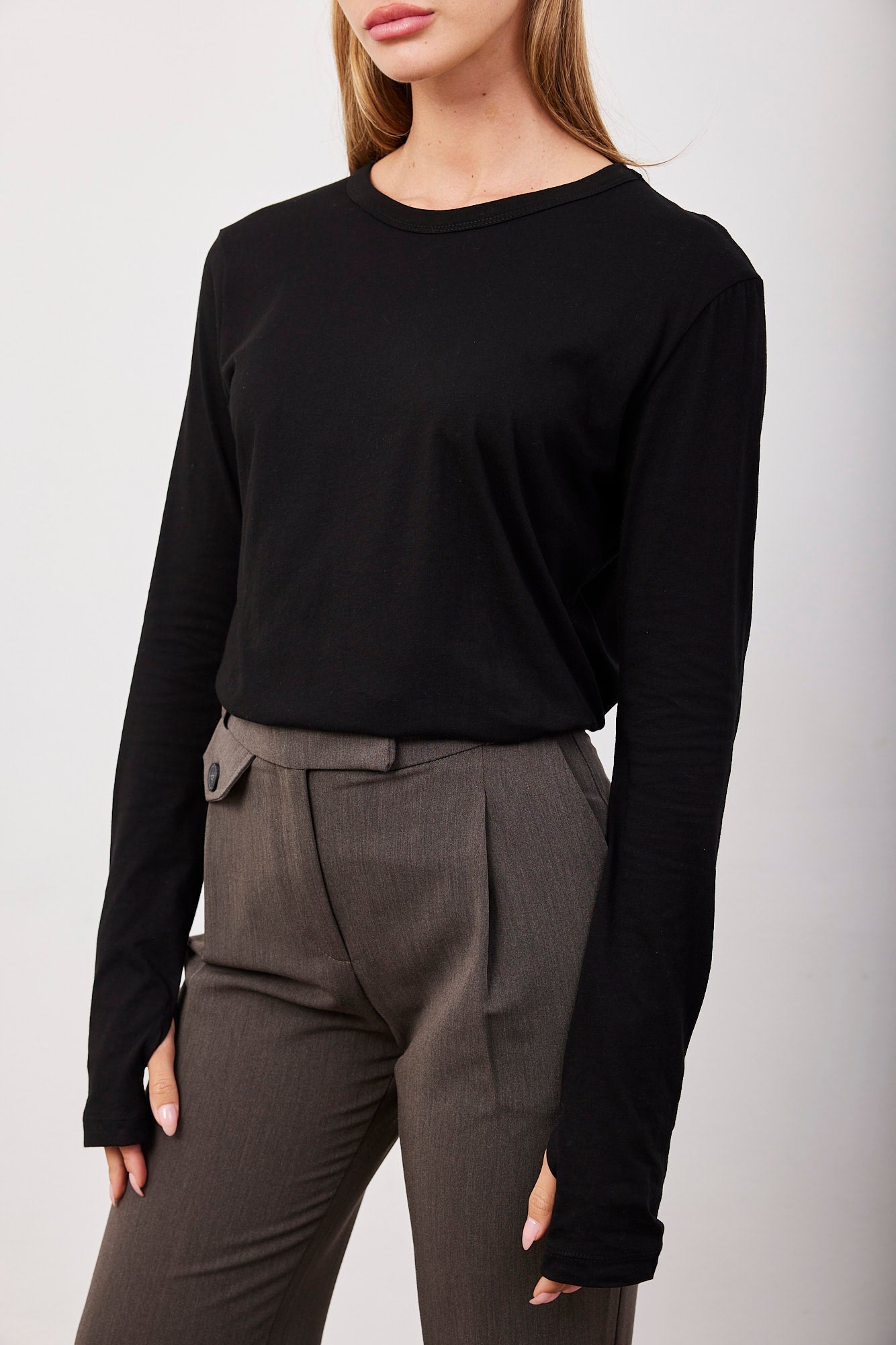 חולצת כותנה ארוכה שרוול כפפה - ITAY BRANDS