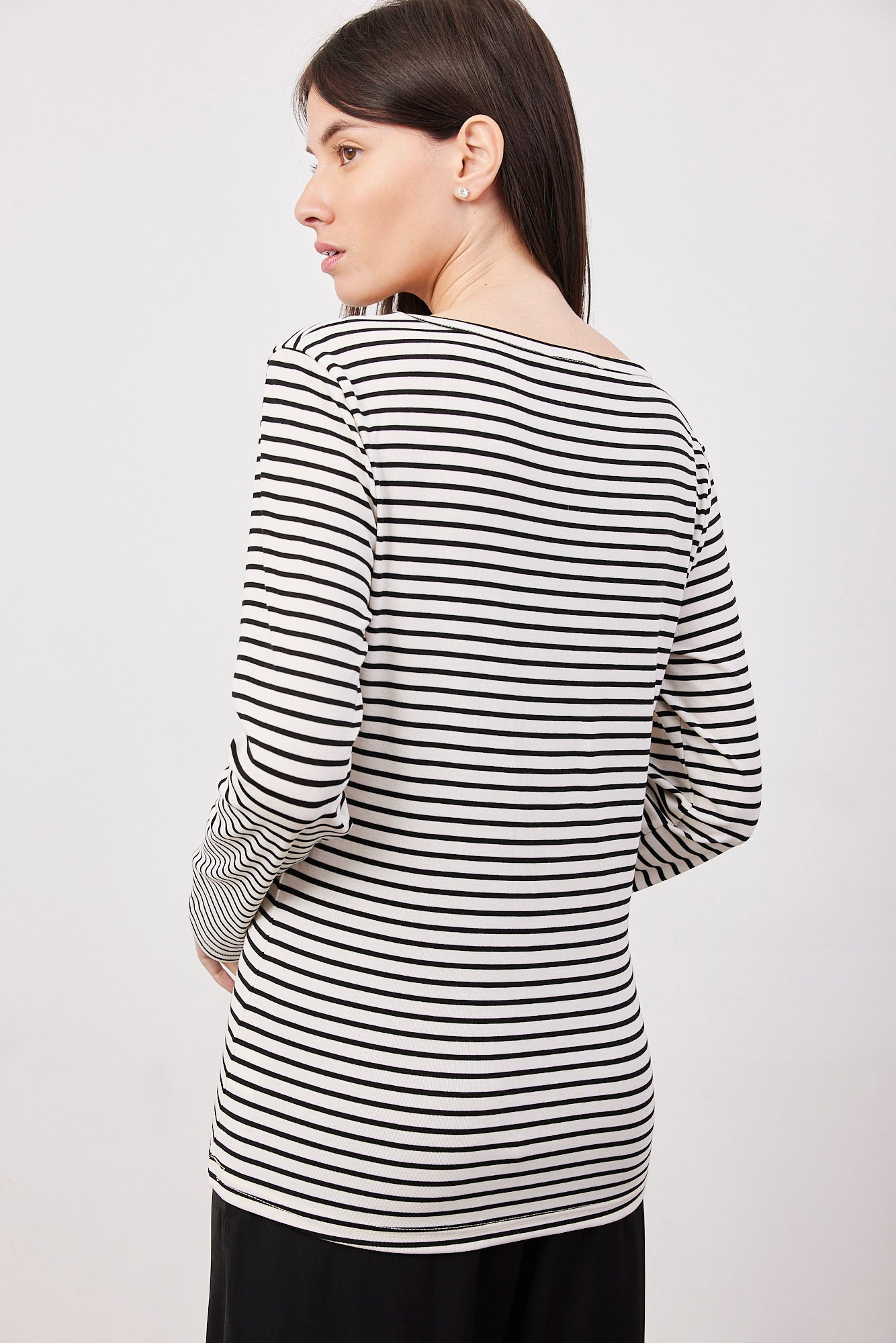 חולצת פסים ארוכה צווארון עגול - ITAY BRANDS