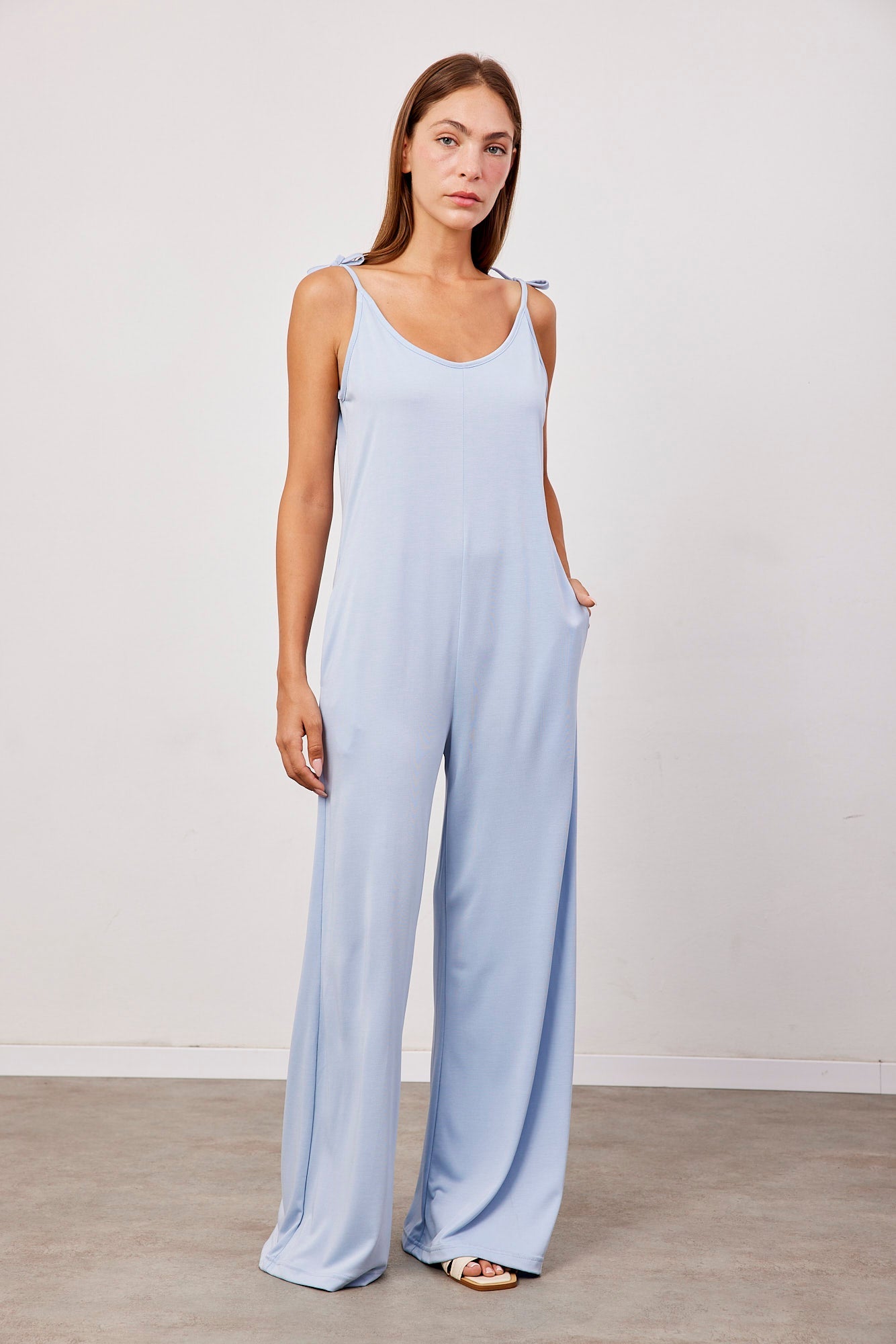 אוברול ארוך עם כתפיות נקשרות - ITAY BRANDS