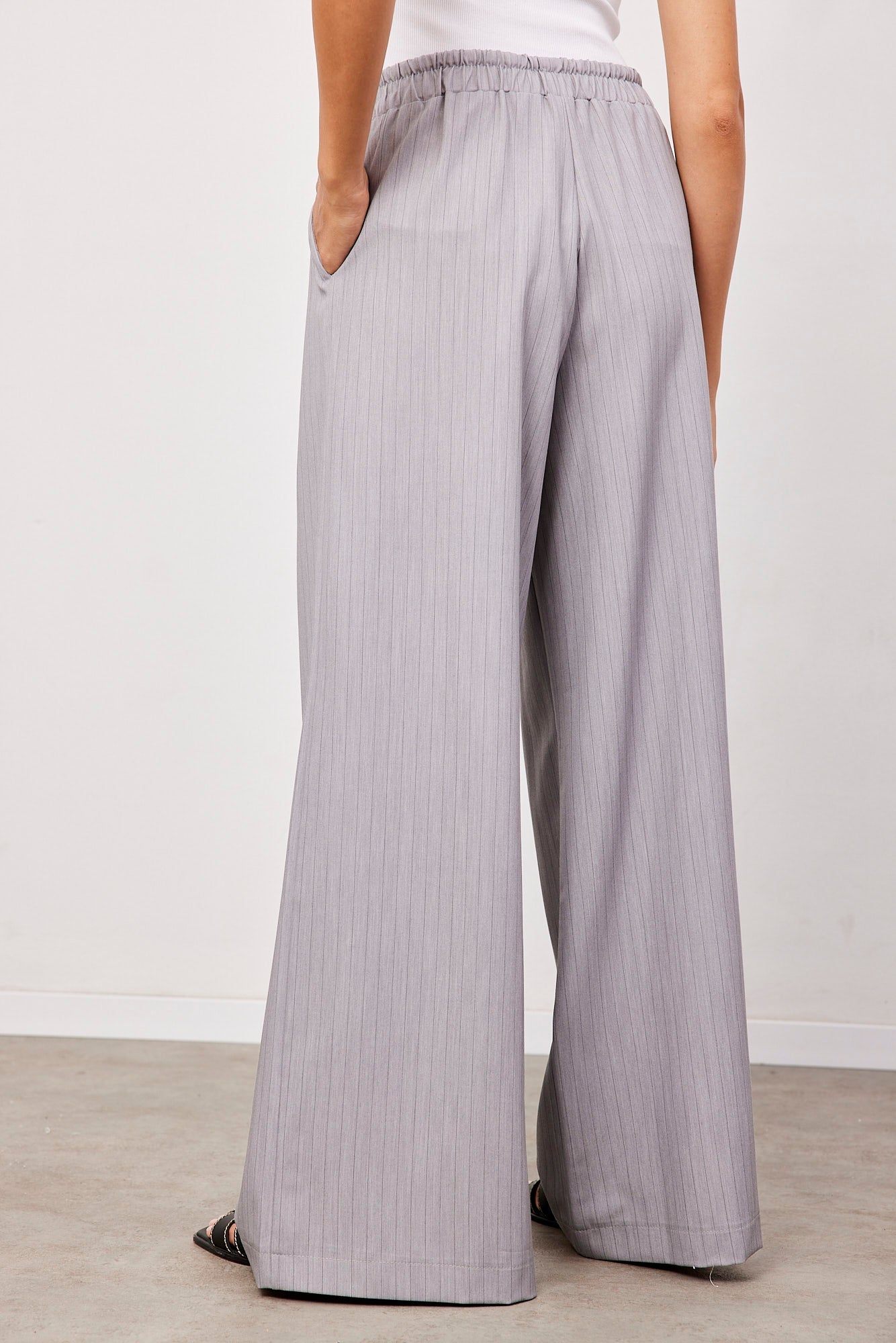 מכנסי פסים ארוכים מתרחבים - ITAY BRANDS