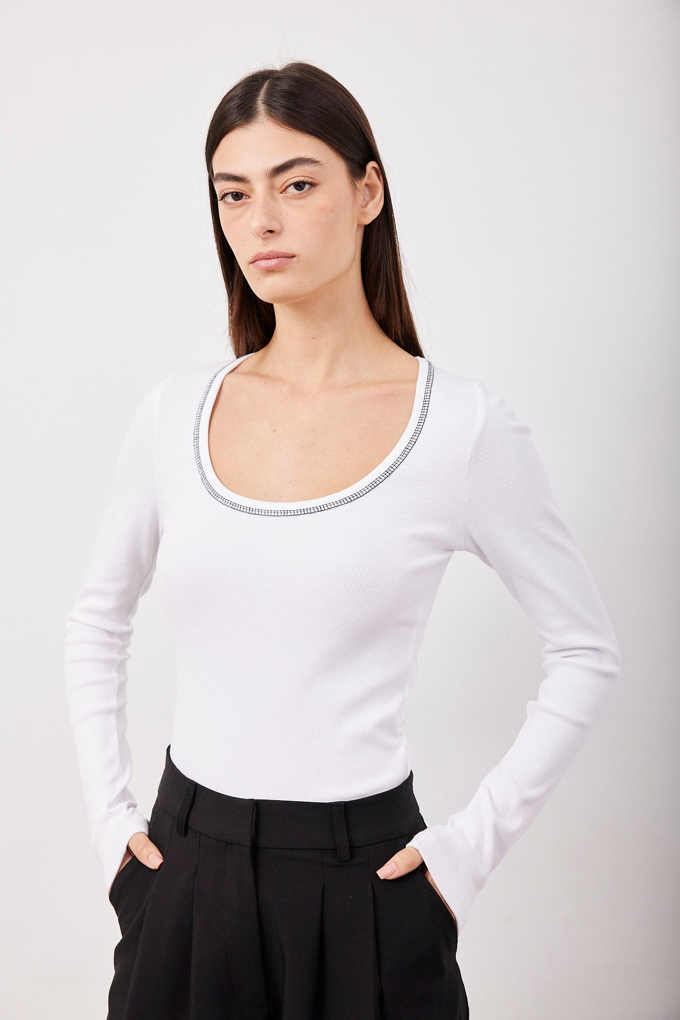 חולצה ארוכה עם תיפור בולט - ITAY BRANDS