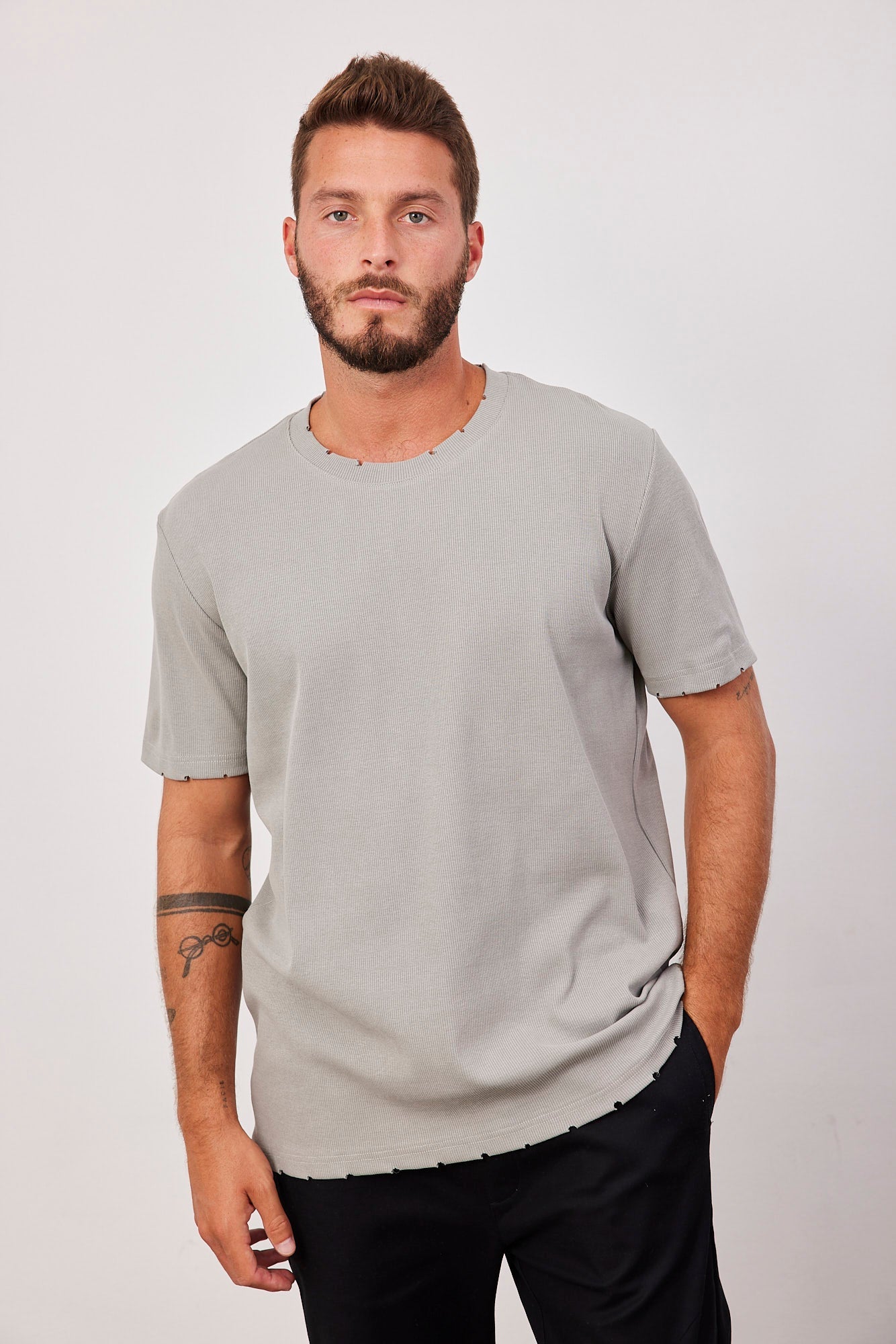 טי-שרט וופל עם קרעים - ITAY BRANDS