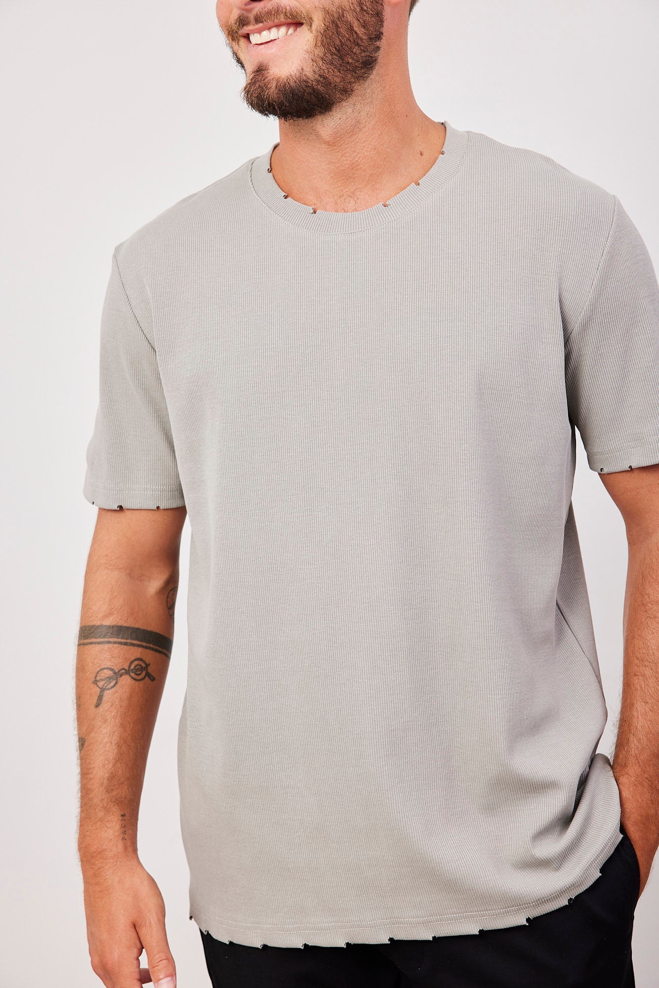 טי-שרט וופל עם קרעים - ITAY BRANDS