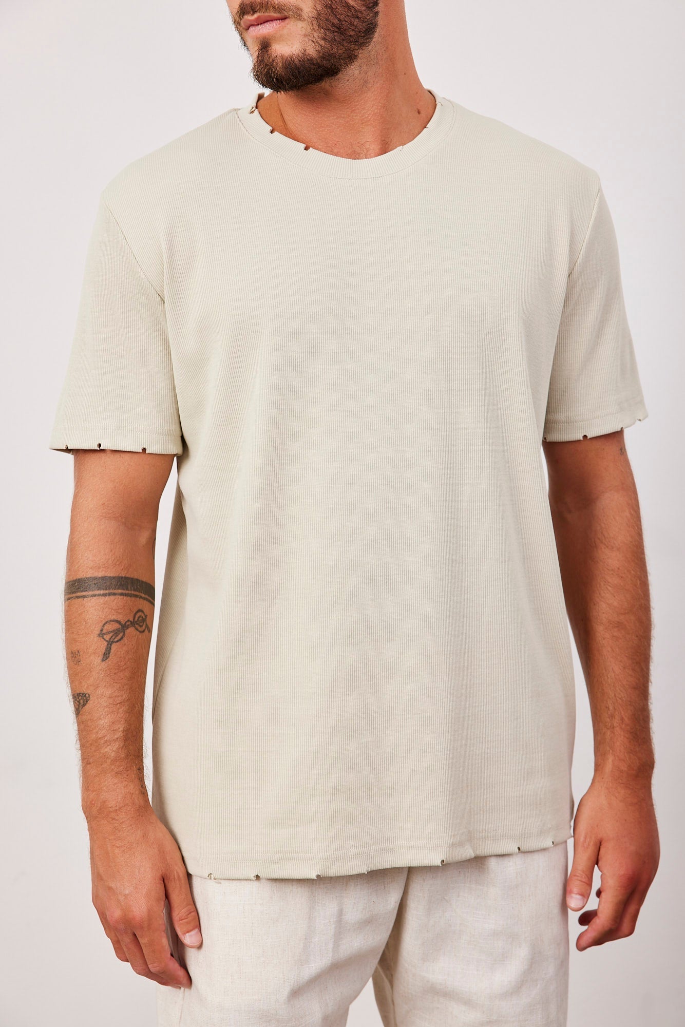 טי-שרט וופל עם קרעים - ITAY BRANDS