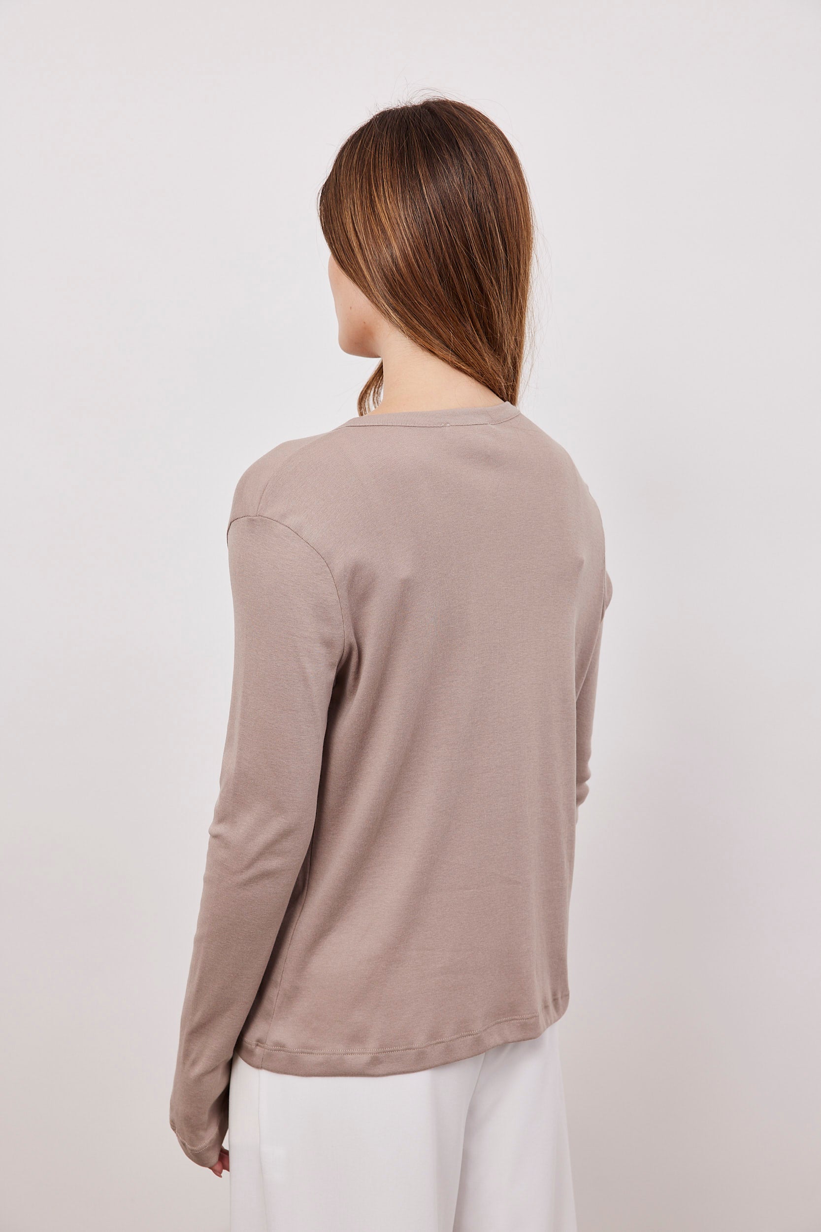 חולצת כותנה ארוכה מכופתרת