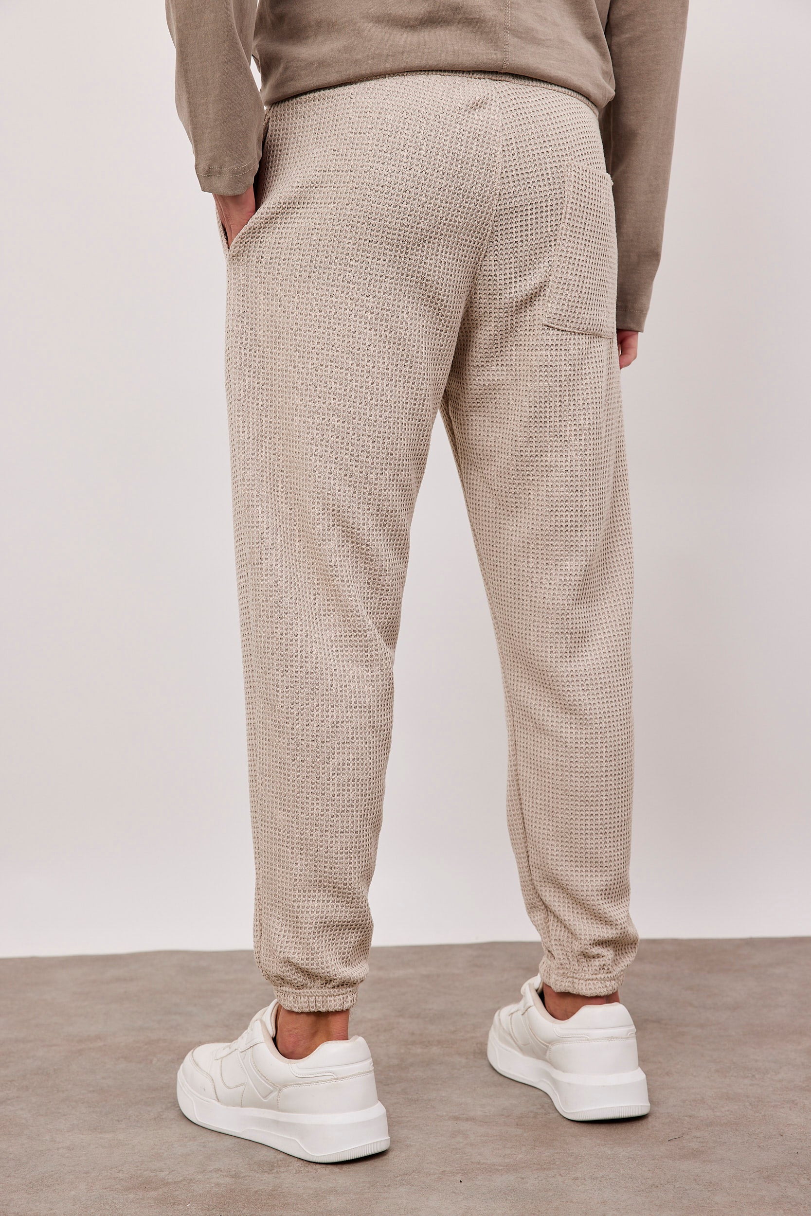 מכנסי סריג בד וופל