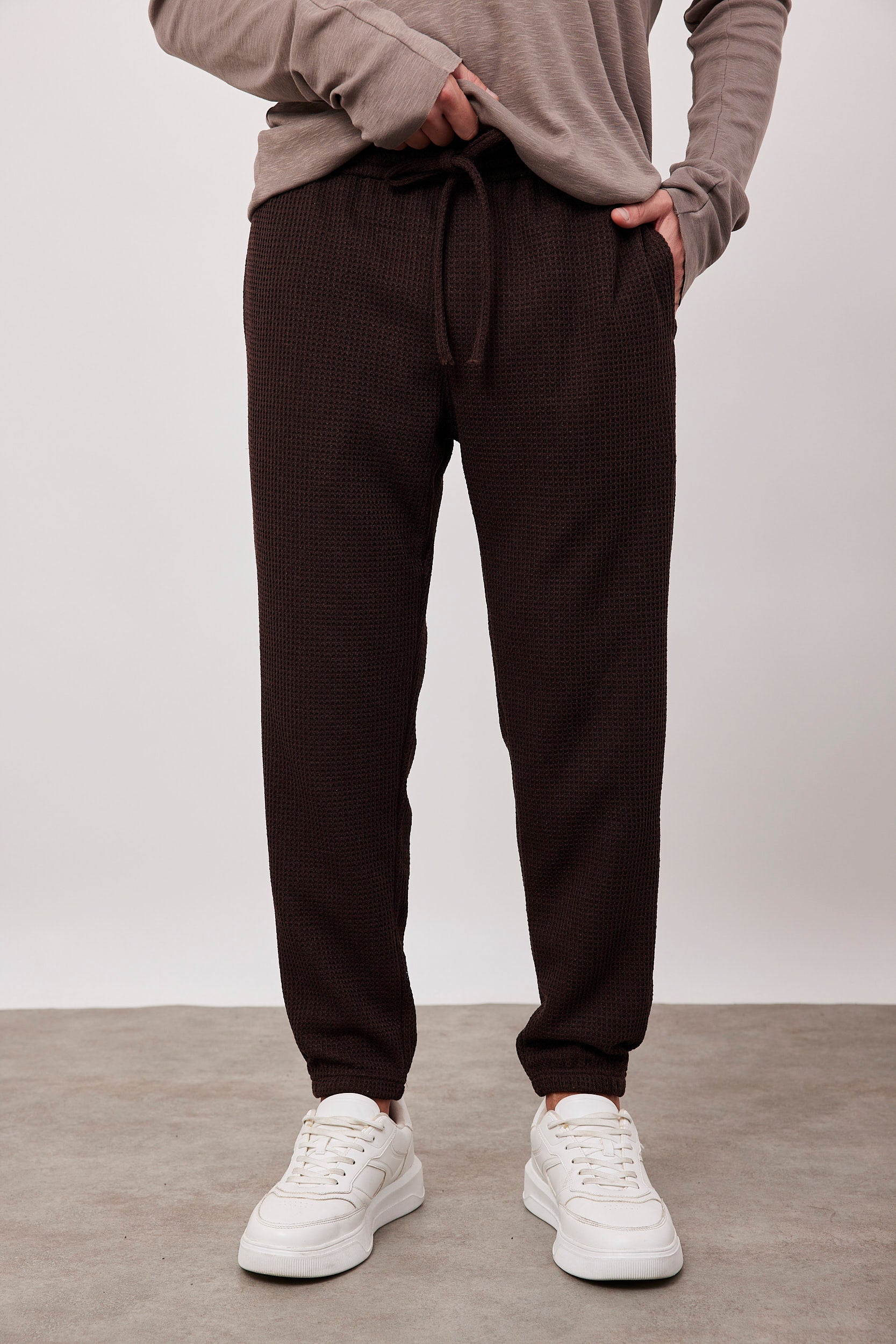 מכנסי סריג בד וופל