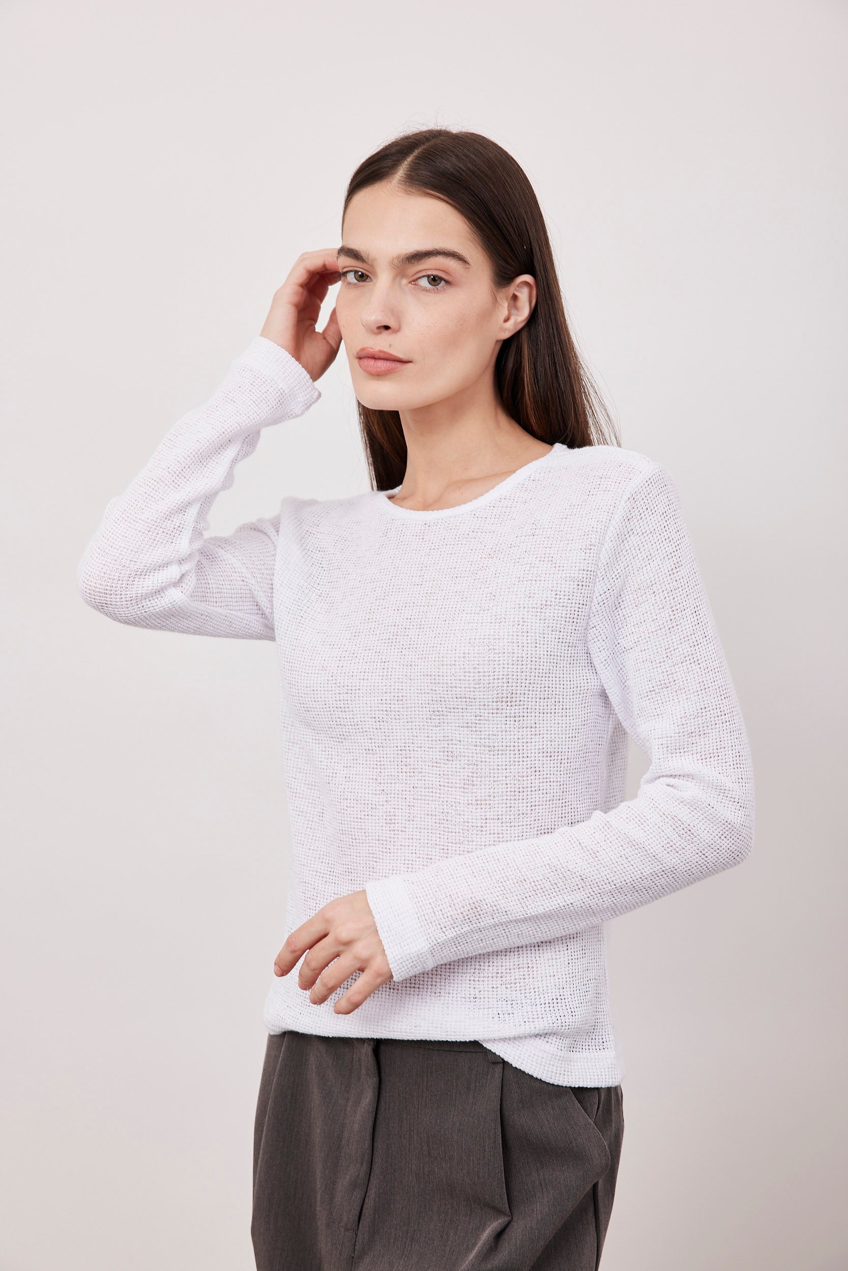 חולצת סריג ארוכה שקפקפה