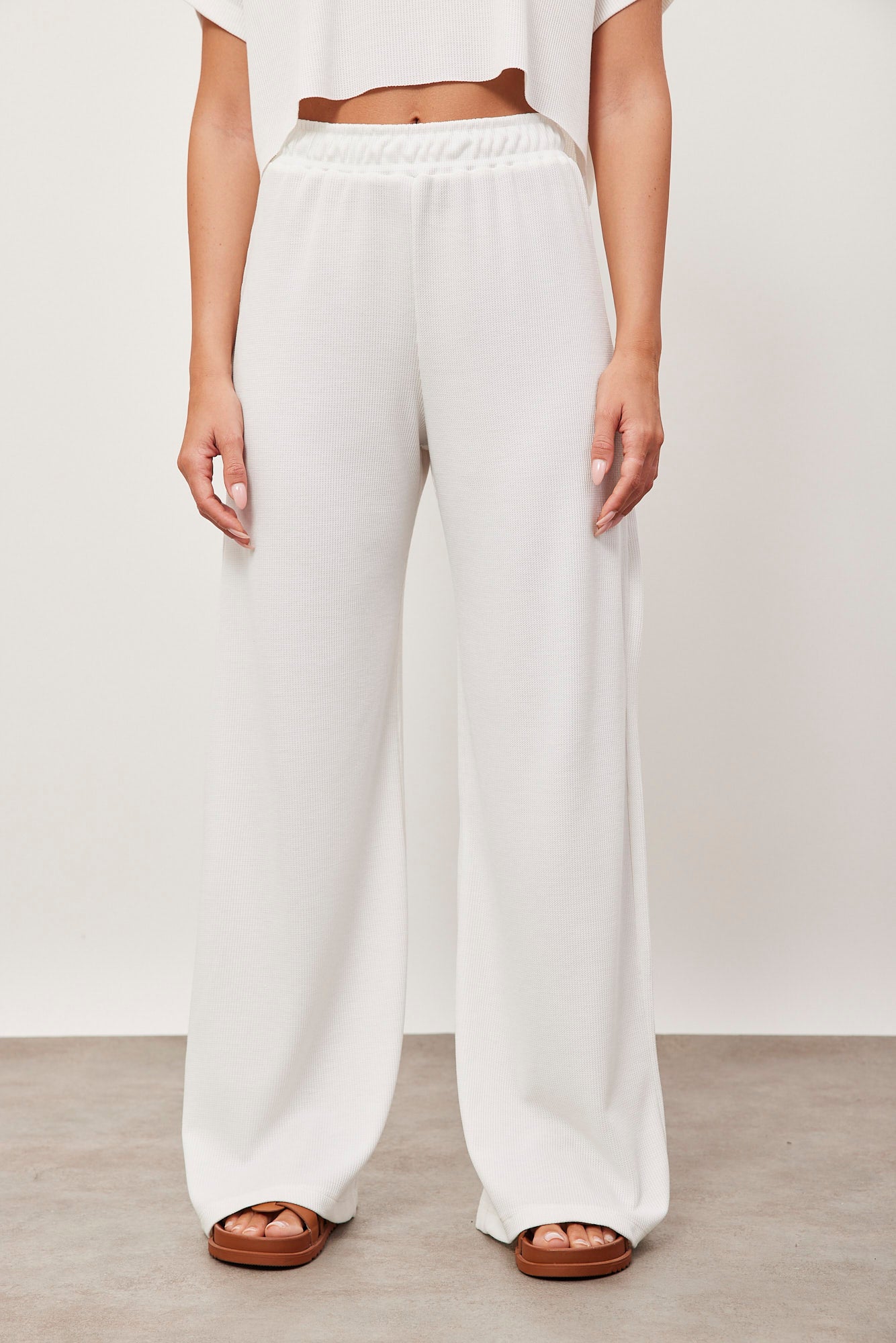 מכנסיי בד וופל מתרחבים - ITAY BRANDS