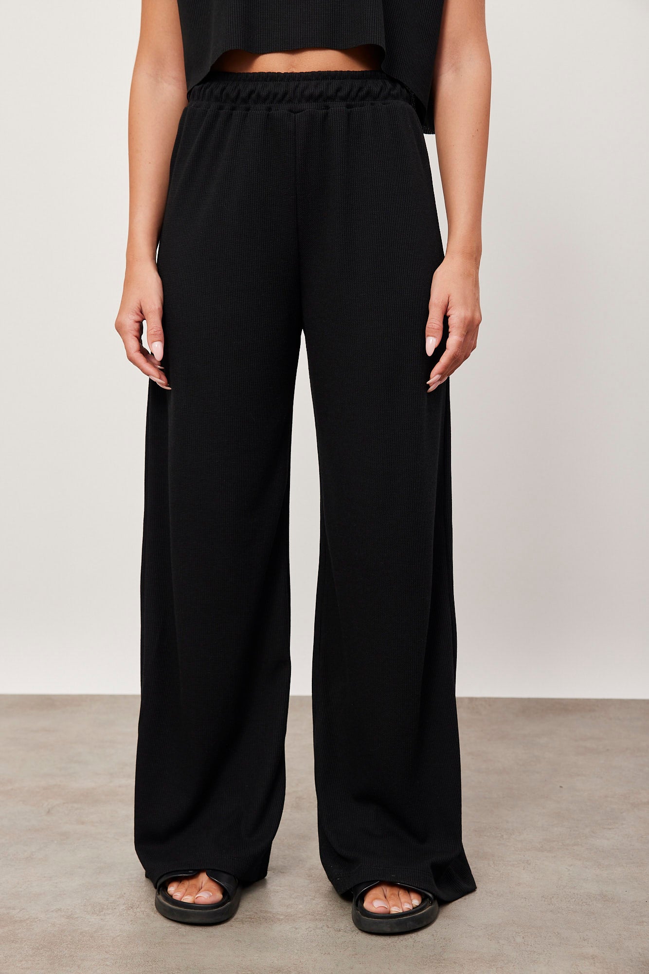 מכנסיי בד וופל מתרחבים - ITAY BRANDS