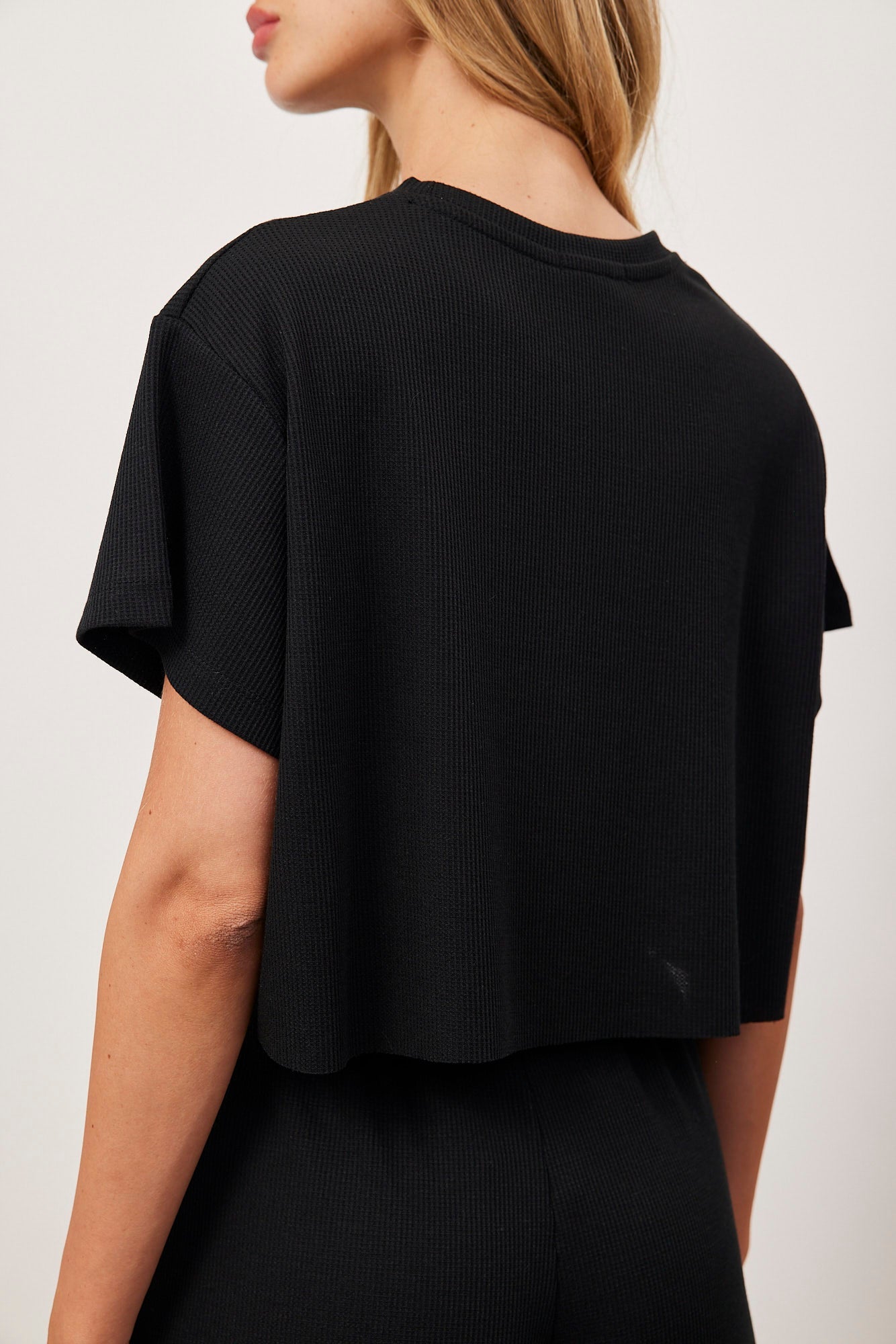 טי-שרט קרופ מבד וופל - ITAY BRANDS