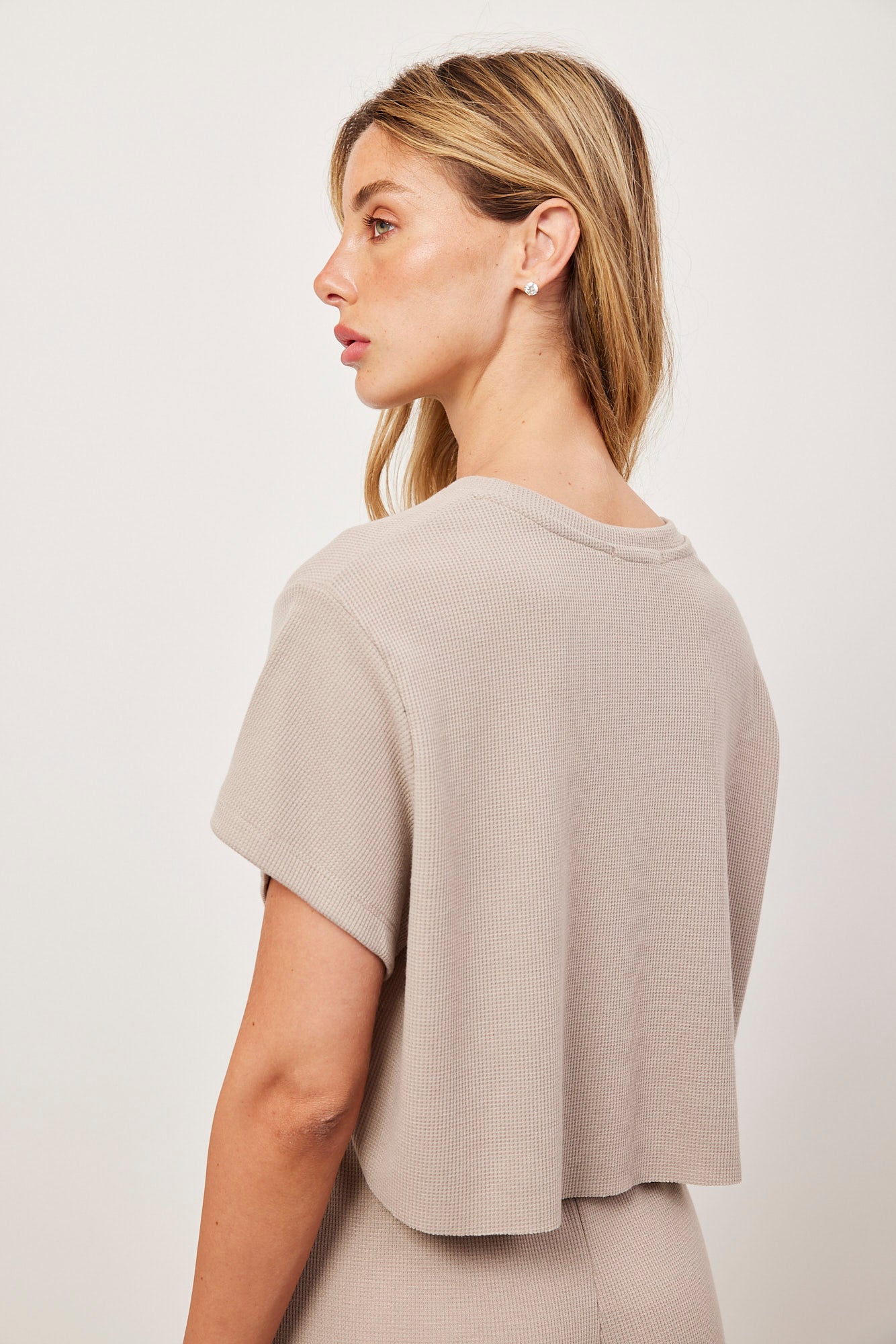 טי-שרט קרופ מבד וופל - ITAY BRANDS