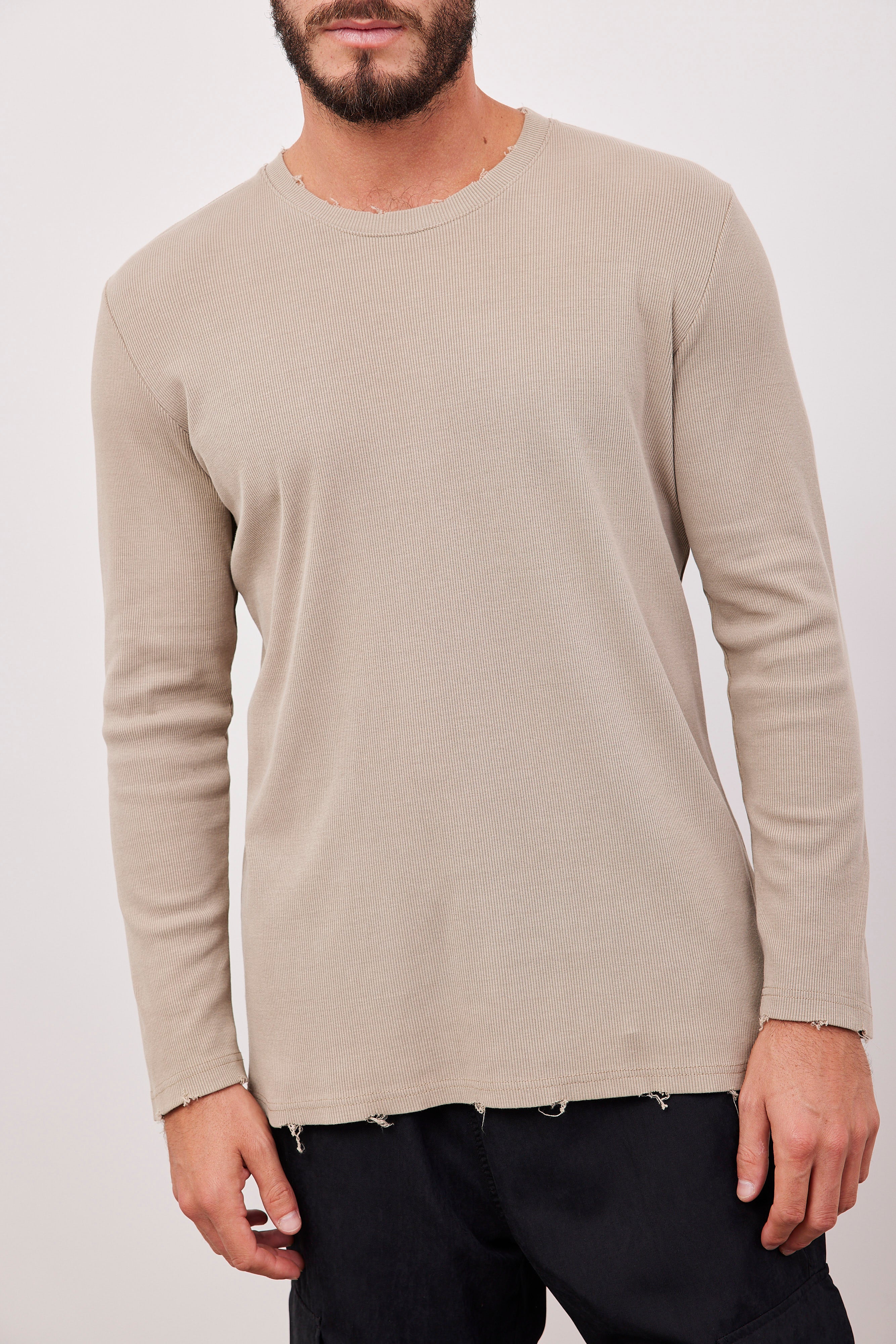 חולצה ארוכה בטקסטורת פסים בסיומת פרומה - ITAY BRANDS