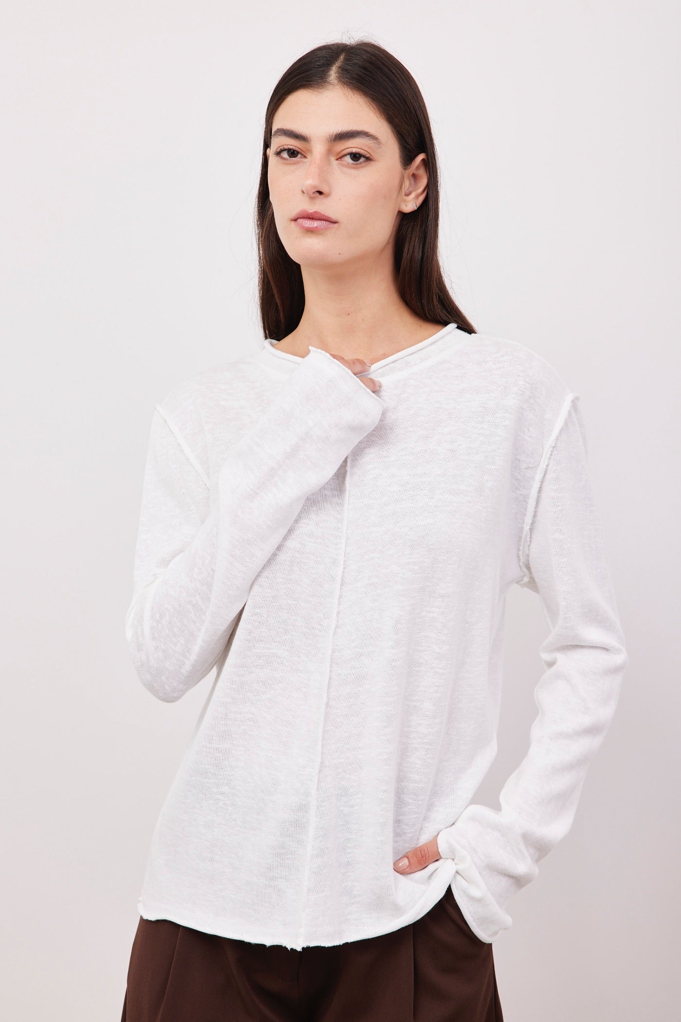 חולצה ארוכה עם תיפורים בולטים - ITAY BRANDS