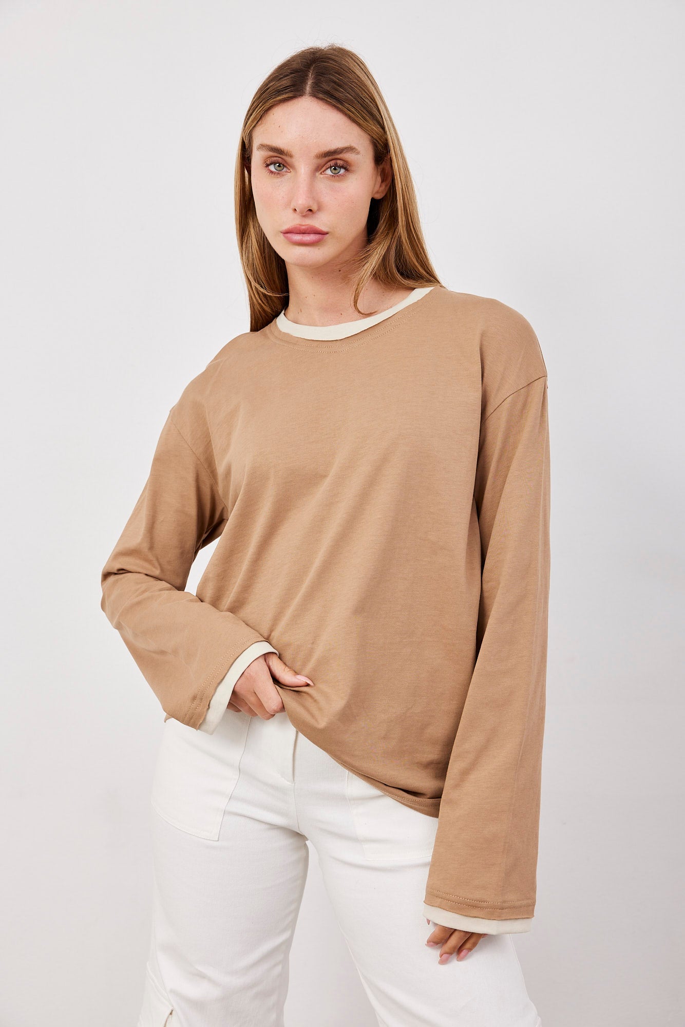 חולצה ארוכה במראה שכבות - ITAY BRANDS