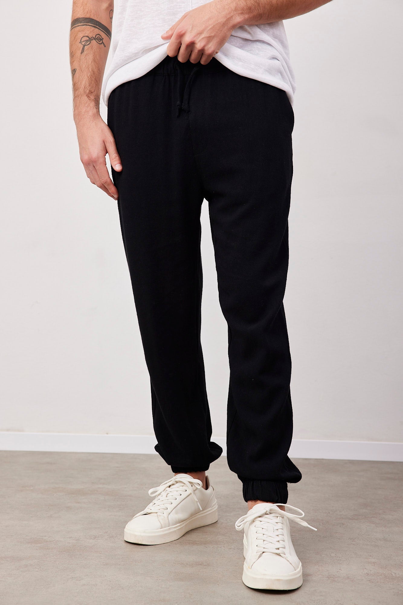 מכנסיים ארוכים בשילוב פשתן - ITAY BRANDS