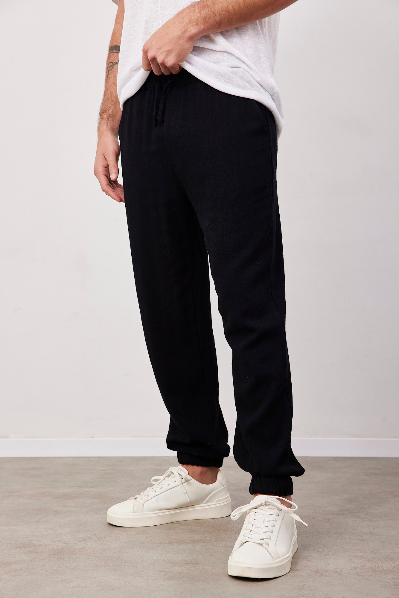 מכנסיים ארוכים בשילוב פשתן - ITAY BRANDS