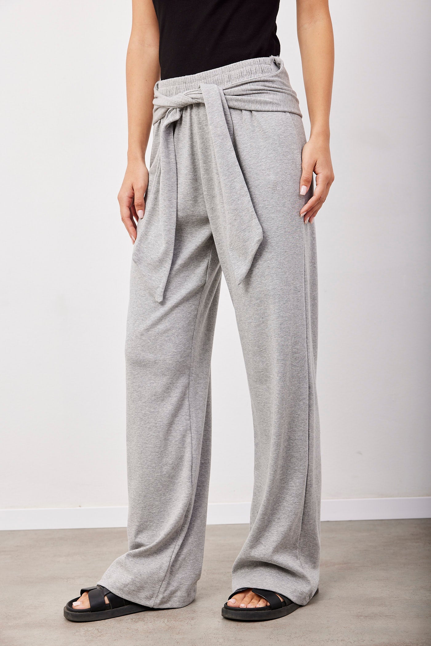 מכנסי טרנינג כותנה עם קשירה - ITAY BRANDS